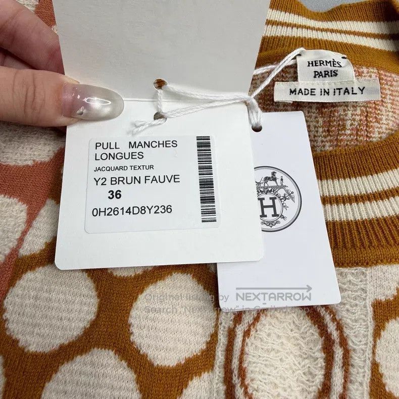 Hermes Hermes Brown circular pattern wool sweater Size XS / US 0-2 / IT 36-38 - 7 Thumbnail