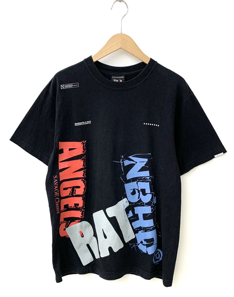 T-Shirts crew neck text print short sleeve cotton Black