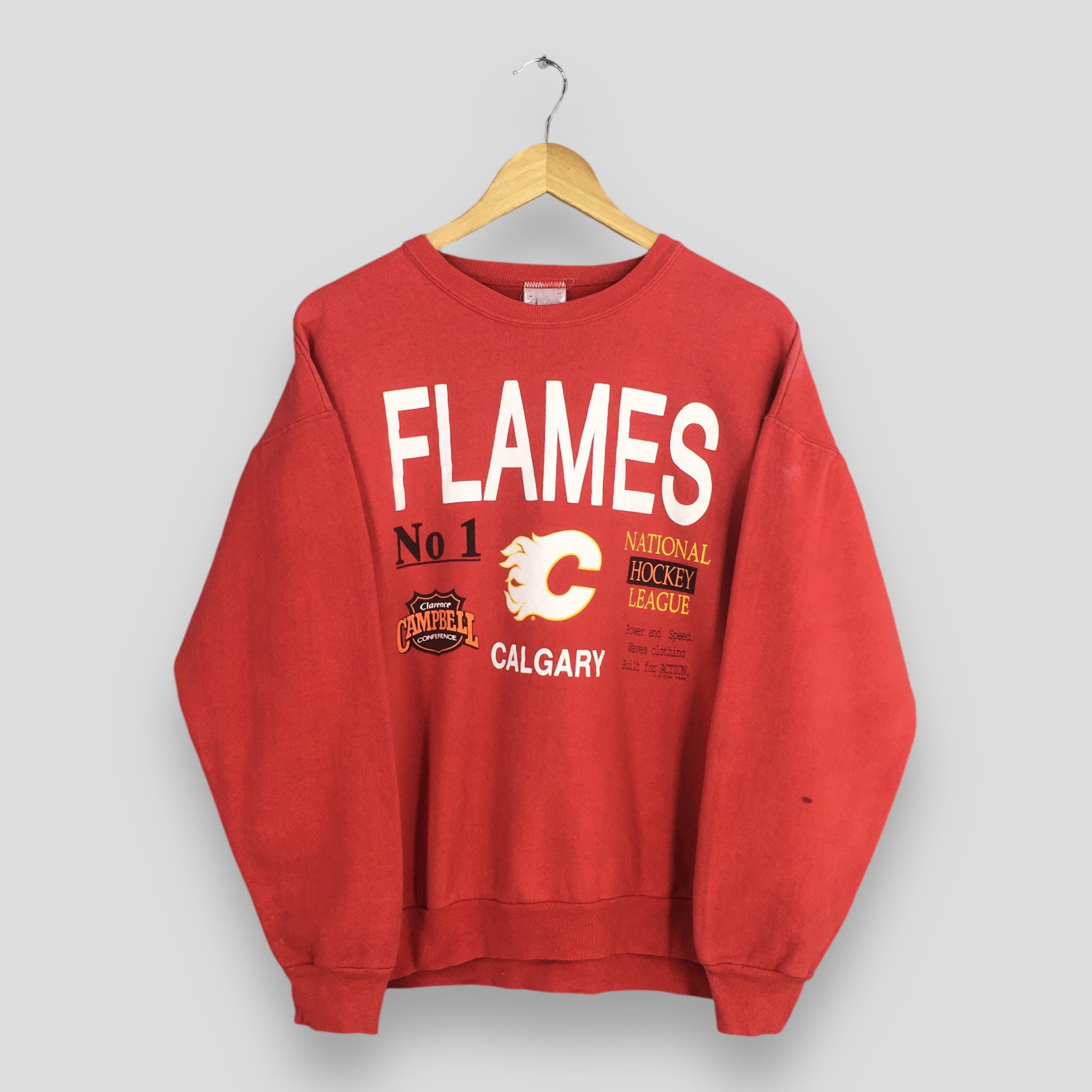 NHL Vintage Calgary Flames NHL Red Sweatshirt Large Size US L / EU 52-54 / 3 - 1 Thumbnail