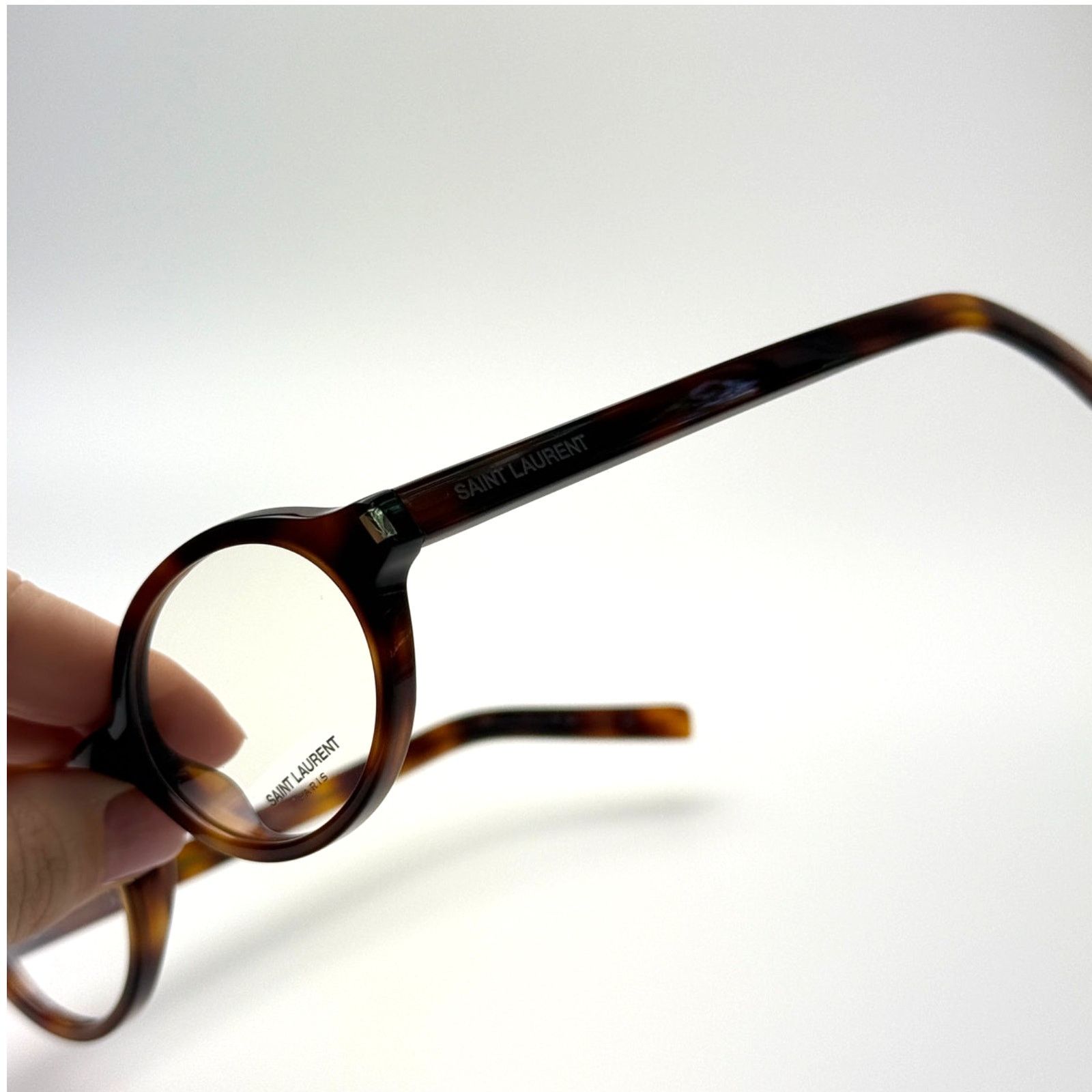 Saint Laurent Paris NEW Saint Laurent SL751 OPT 003 Shiny Havana/Blue LightBlock Size ONE SIZE - 5 Thumbnail