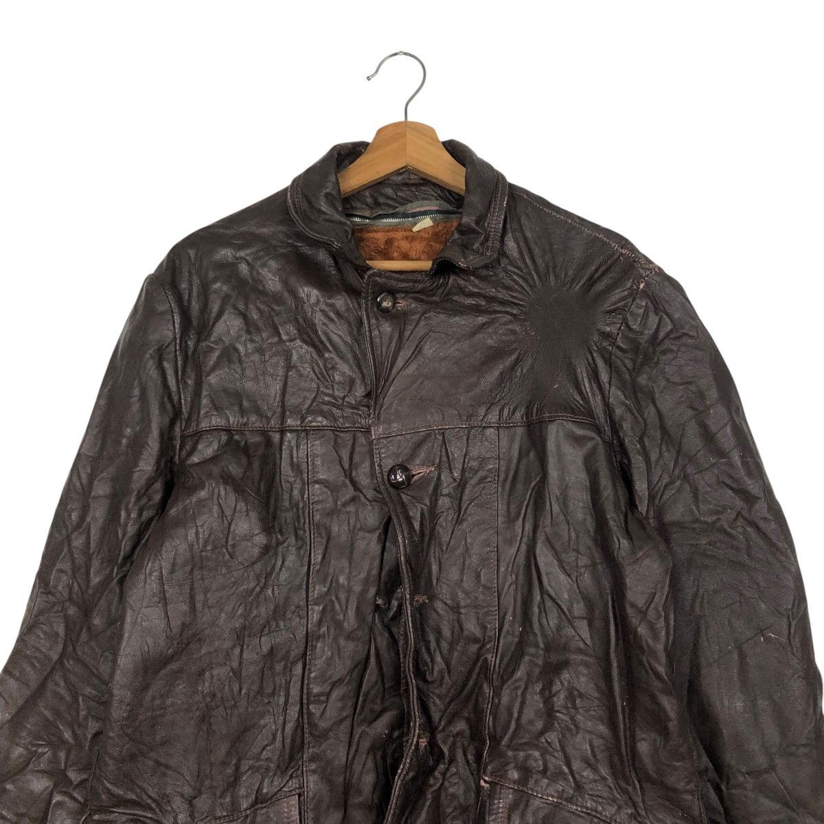 Japanese Brand 📌Vintage Bomber Leather Jacket Blanket Issey Miyake Size US M / EU 48-50 / 2 - 4 Thumbnail