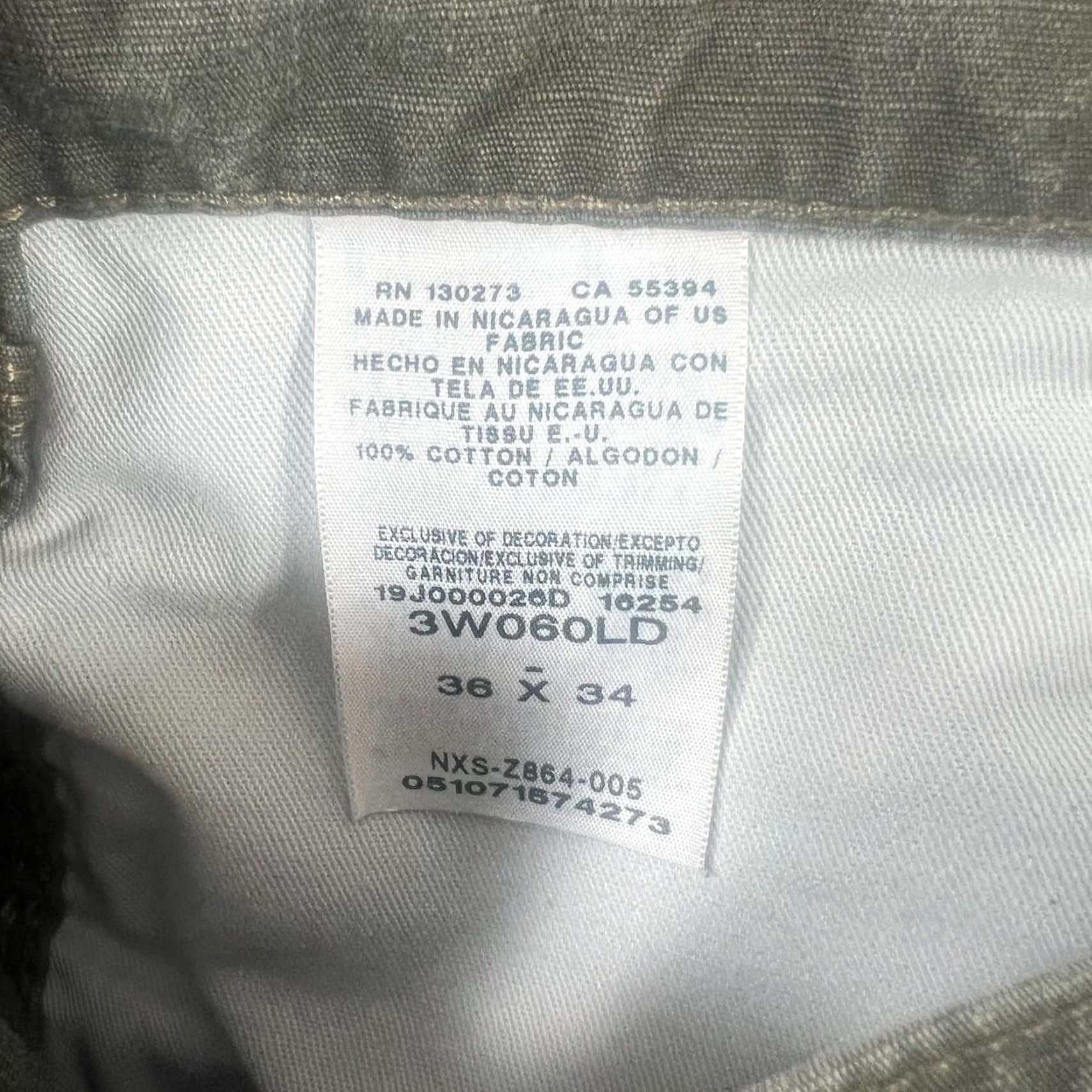 Wrangler VINTAGE Wrangler RIGGS Workwear Cargo Pants Pants 36 Regular Green 36x32 Distressed Mens Wrangler Riggs Workwear 90s Outdoor Workwear Size US 36 / EU 52 - 7 Thumbnail