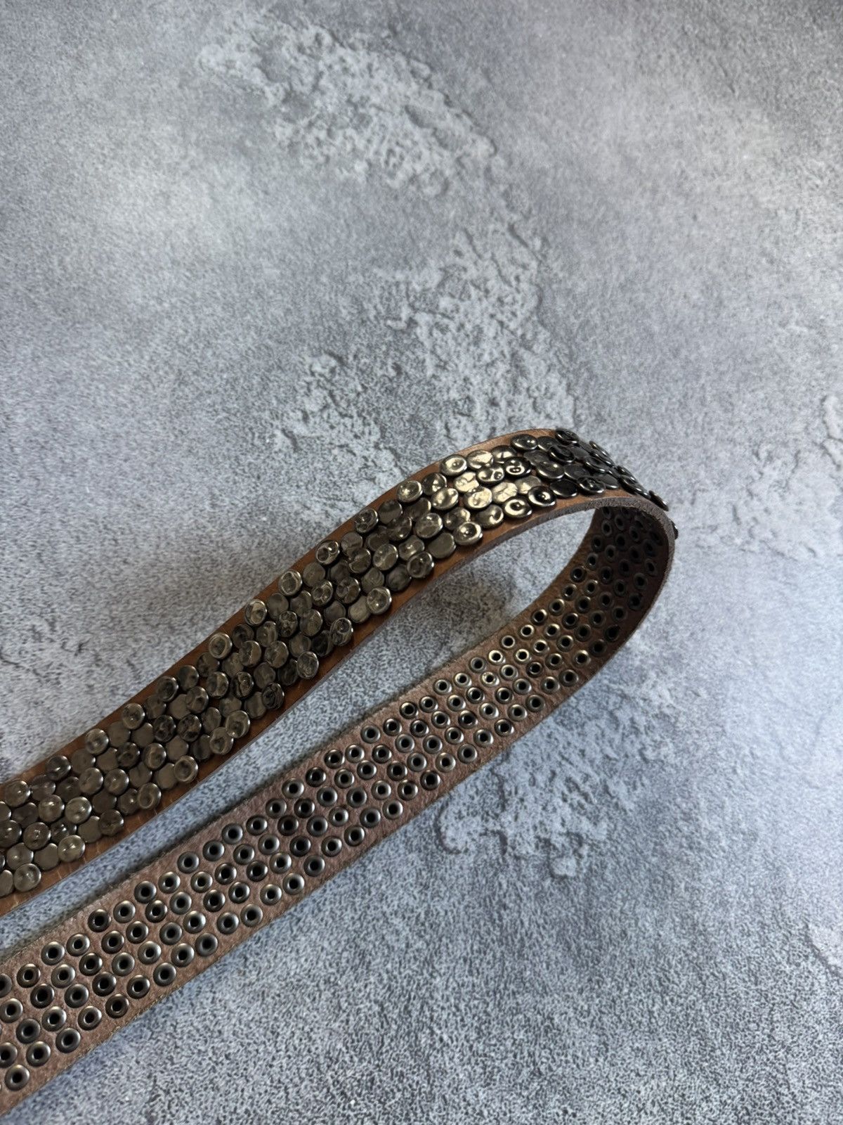 If Six Was Nine Retro leather metal rhinestones belt Y2K L.G.B. 90s opium Size ONE SIZE - 8 Thumbnail
