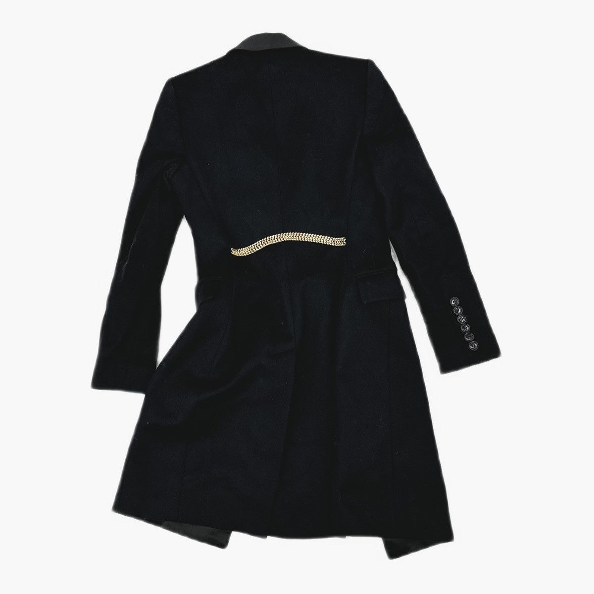 Burberry black wool and cashmere satin-lapel evening coat Size XS / US 0-2 / IT 36-38 - 2 Thumbnail