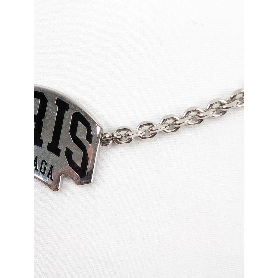 Balenciaga o1rshd1 Q:4 / Size: OS / Cities Paris Necklace Shiny Silver Size ONE SIZE - 4 Thumbnail