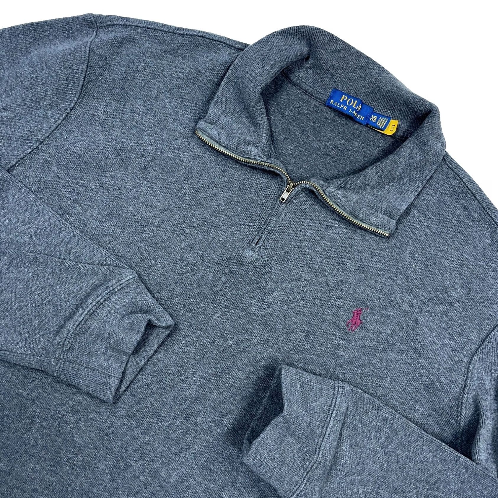 Polo Ralph Lauren Polo Ralph Lauren Sweater Men 2XL Gray Pullover Quarter Zip Maroon Pony A21 Size US XXL / EU 58 / 5 - 2 Thumbnail