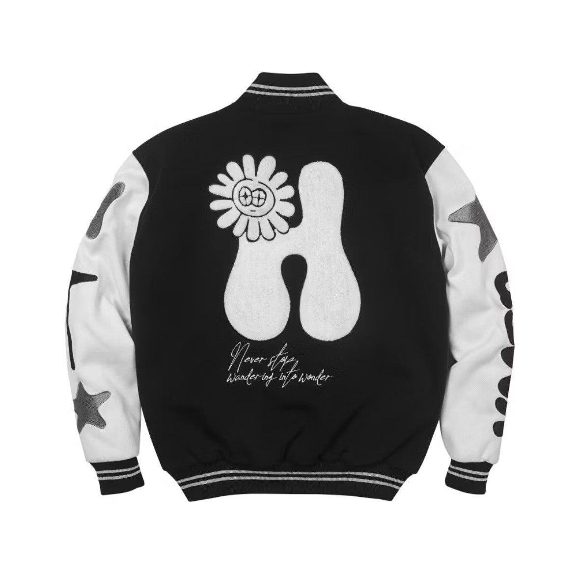 Other Wonder black varsity jacket streetwear Size US L / EU 52-54 / 3 - 1 Thumbnail