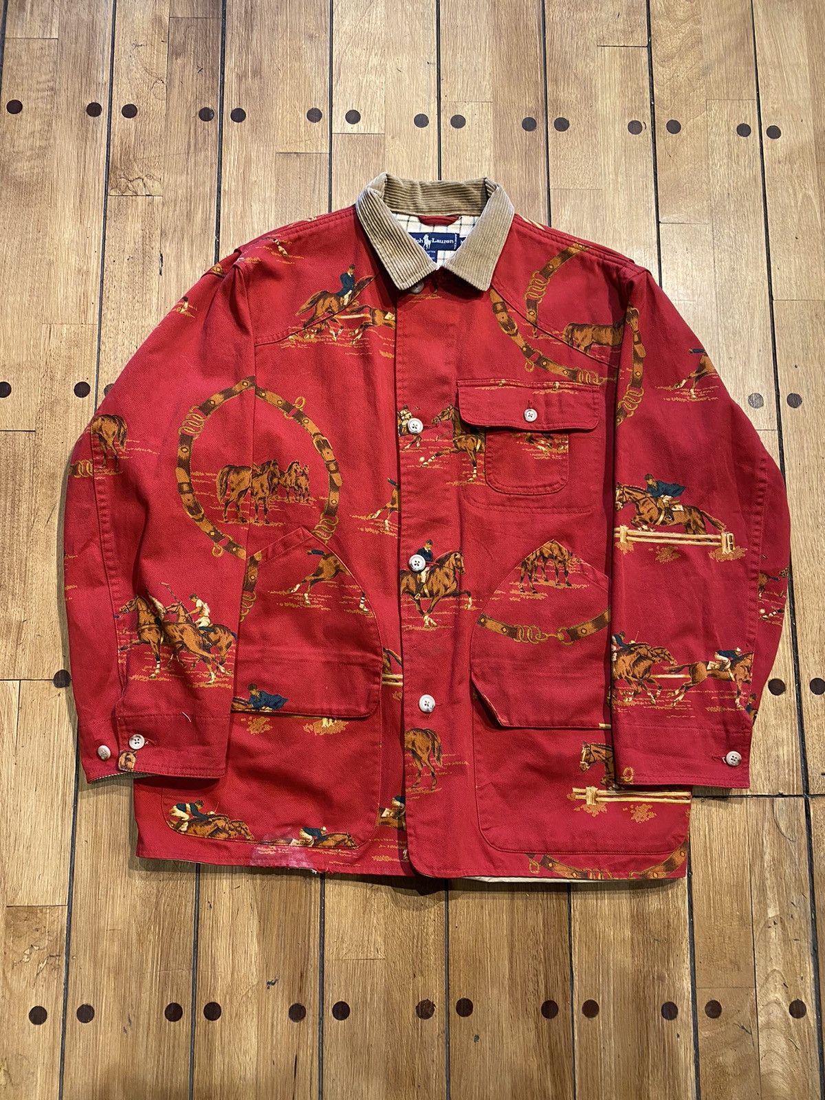 Polo Ralph Lauren Polo Ralph Lauren equestrian print red western jacket. Size US M / EU 48-50 / 2 - 1 Thumbnail