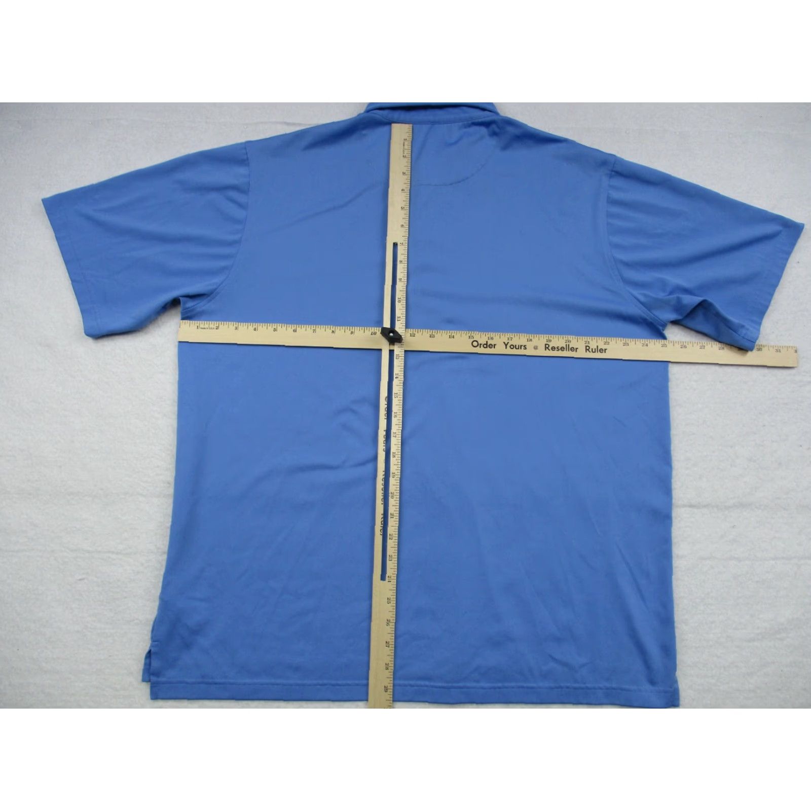 Vintage Donald Ross Golf Polo Shirt Men Large Sky Blue Short Sleeve 100% Polyester Breathable Moisture Wicking Logo Button Polo Shirt - Regular Fit Size US L / EU 52-54 / 3 - 6 Thumbnail