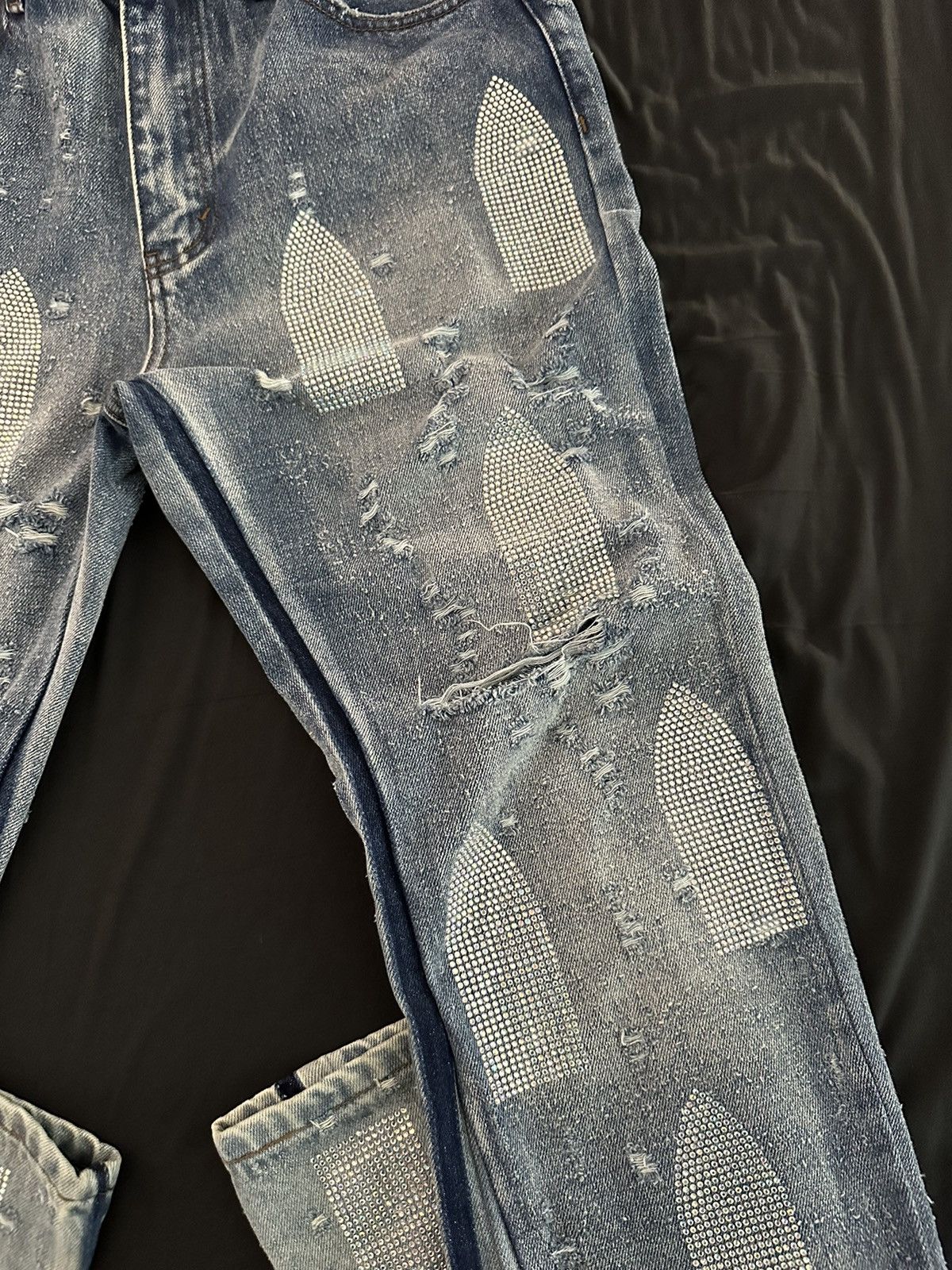 Who Decides War Who Decides War Rhinestone Denim Jeans Size US 30 / EU 46 - 3 Thumbnail