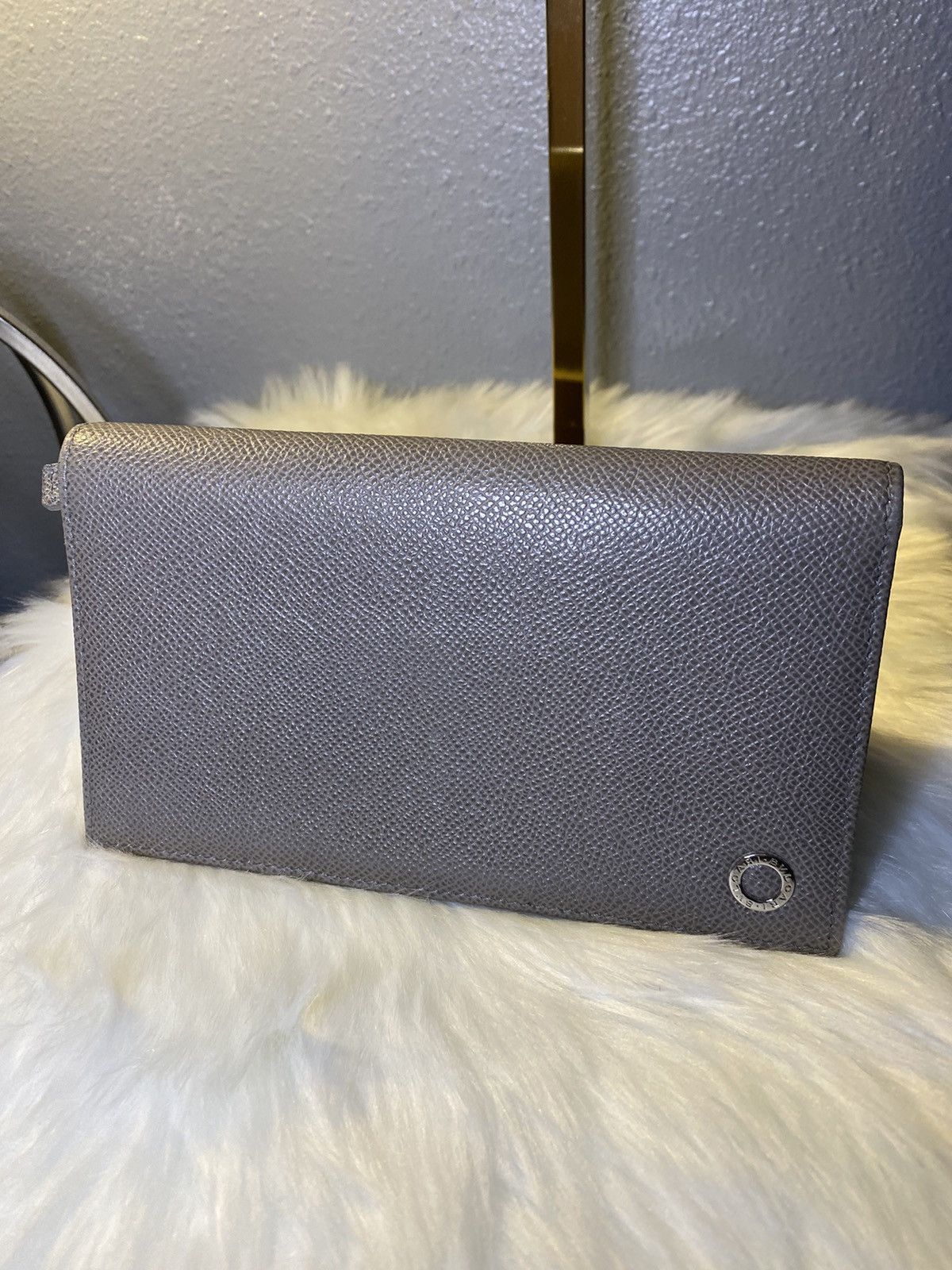 image of Bvlgari Unisex Bifold Wallet in Grey, Men's
