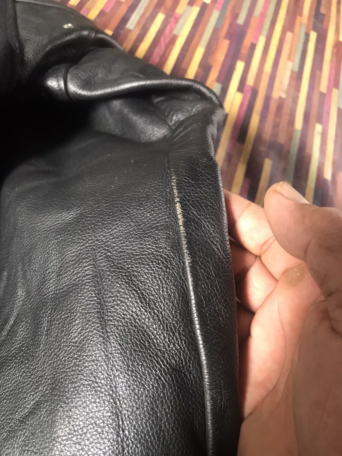 Other 🔥🔥🔥Vtg Wool Varsity sleeve leather Jacket Size US M / EU 48-50 / 2 - 12 Thumbnail