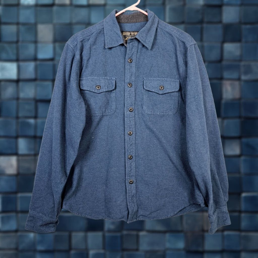 Vintage Grizzly Button-Up Shirt Men's Blue Cotton Flannel Size M Size US M / EU 48-50 / 2 - 1 Thumbnail