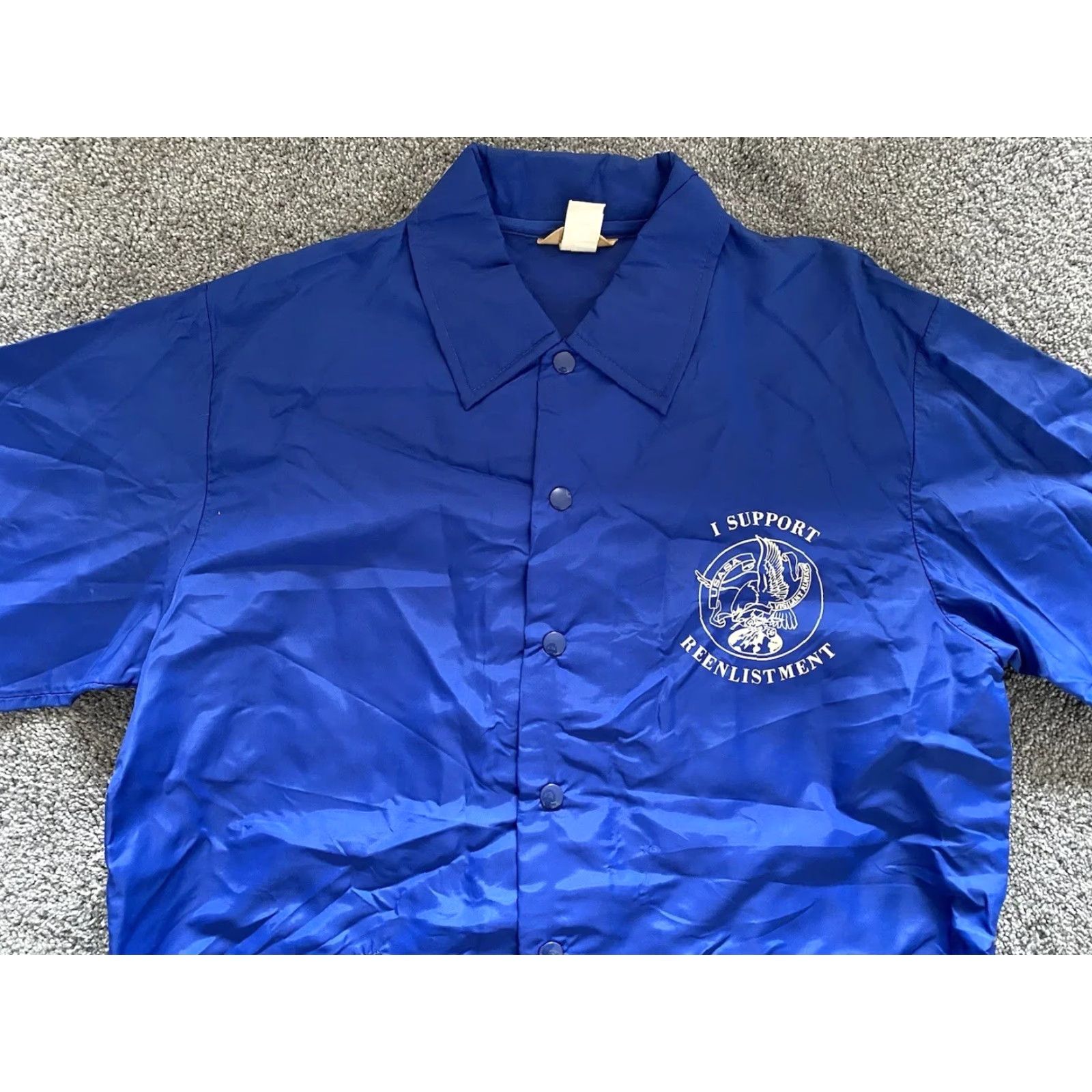 Vintage VINTAGE Felco Nylon Windbreaker Jacket Men’s M Blue Reenlistment Military 90s Army USA Outdoor Sports Snap Closure Jacket Mens Size US M / EU 48-50 / 2 - 7 Thumbnail