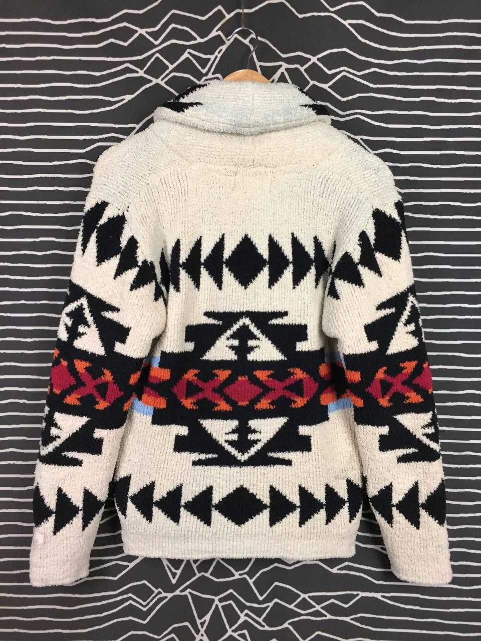 Vintage Life is Mocoa's Aztec Native Shawl Collar Cardigan Sweater Size US M / EU 48-50 / 2 - 9 Thumbnail