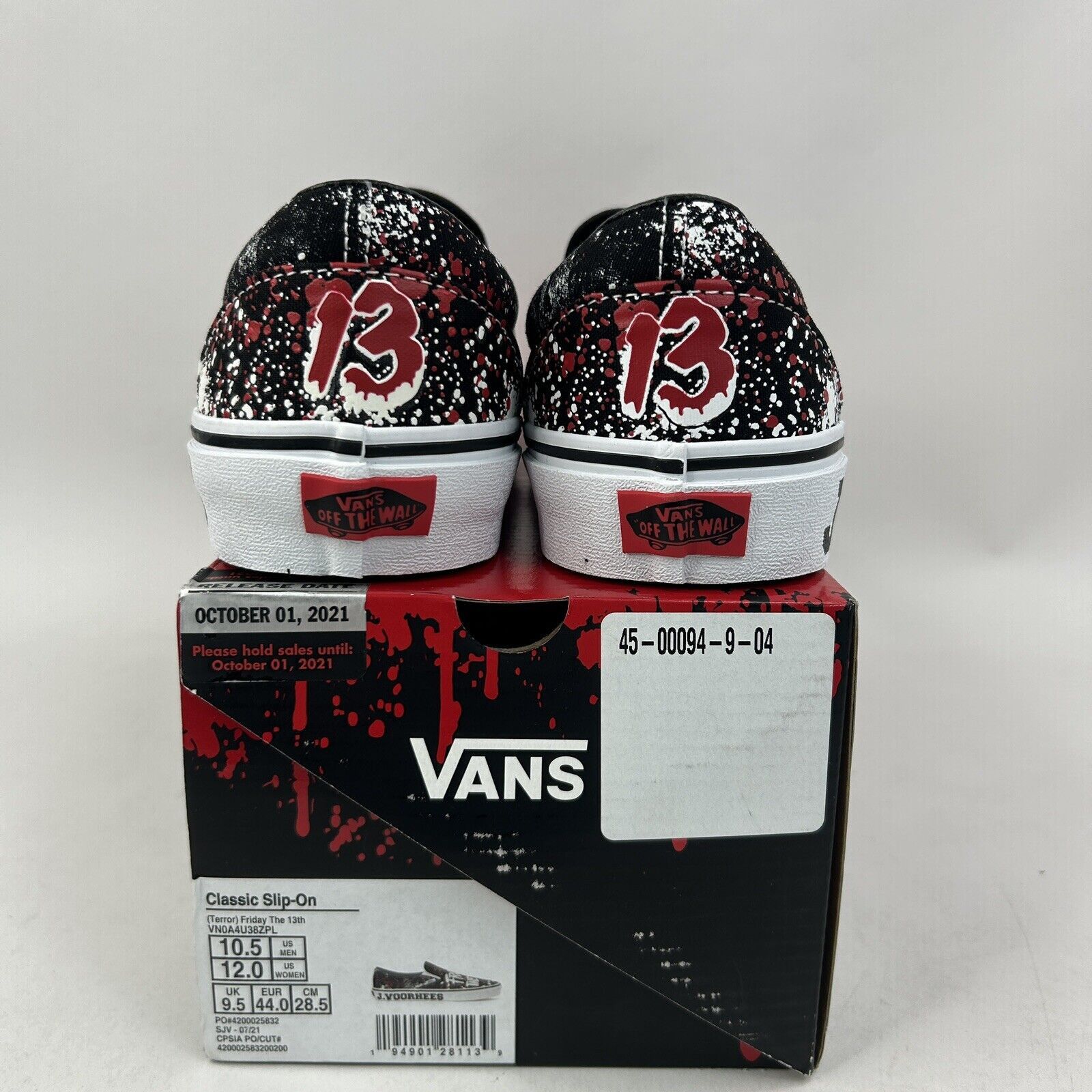 Vans Vans x House Of Terror Slip-On “Friday The 13th" Size US 10.5 / EU 43-44 - 3 Thumbnail