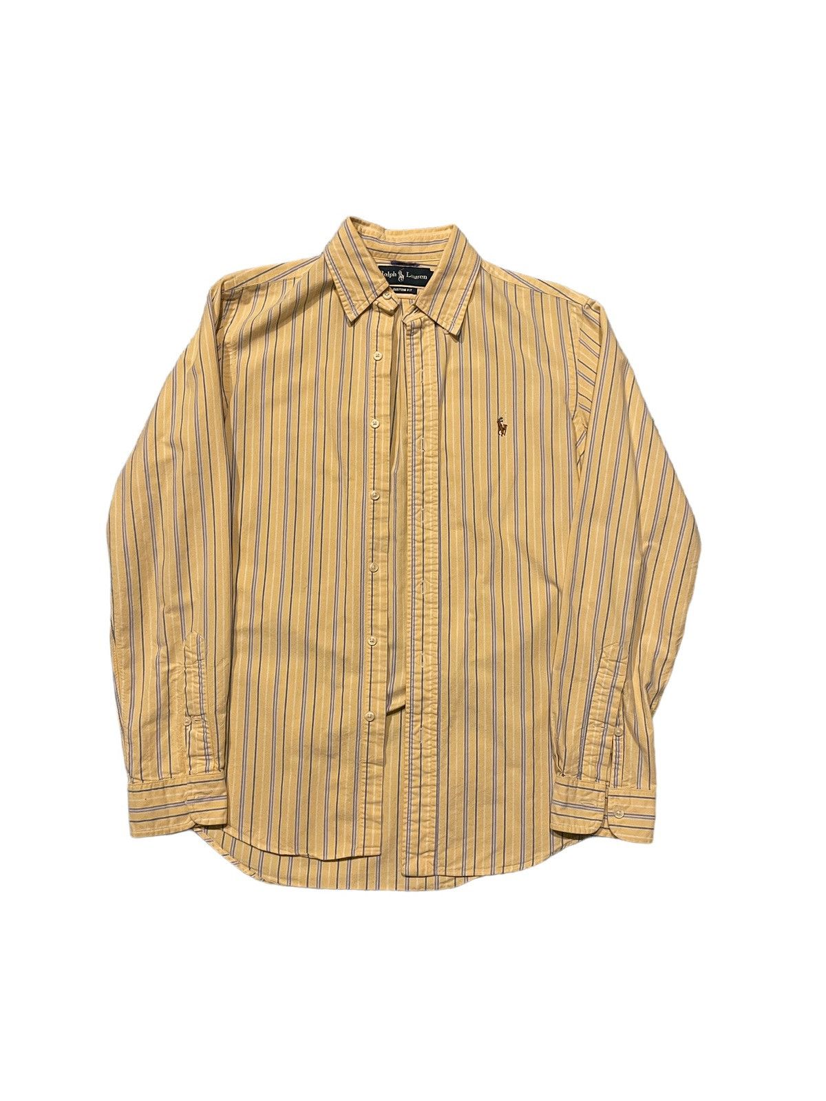 image of Polo Ralph Lauren x Ralph Lauren Vintage Ralph Laurent Polo Button Up Shirt in Yellow (Size Small)
