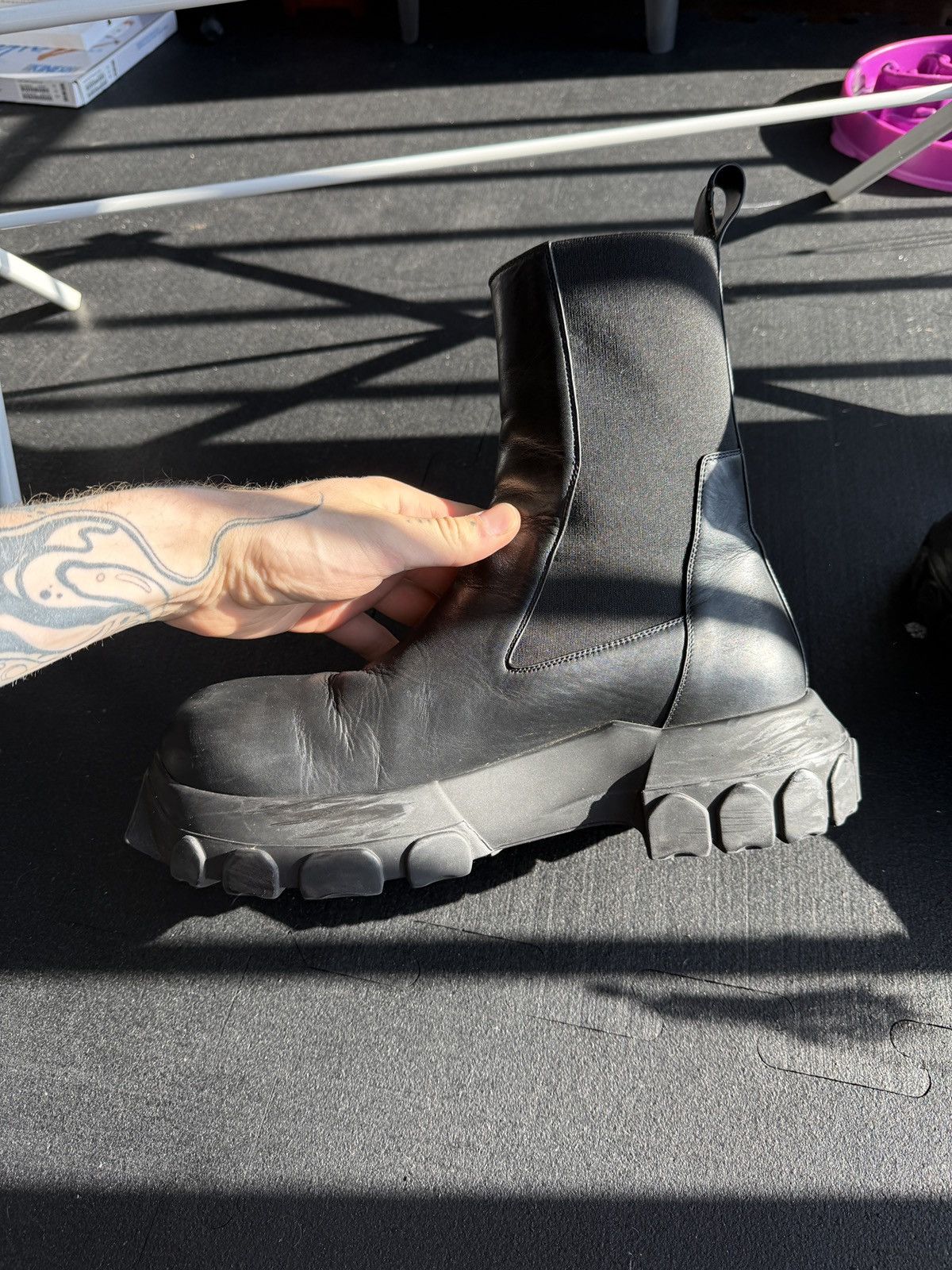 Rick Owens Rick Owen’s Bozo Beetle Tractor Boot Size US 12 / EU 45 - 7 Thumbnail