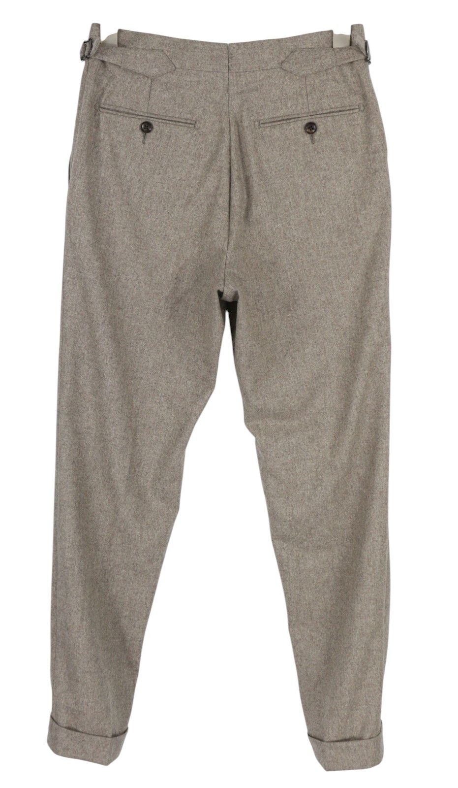Suitsupply SOHO SATU UK26R Grey Melange Wool Flannel Trousers 84337 Size US 26 / EU 42 - 2 Thumbnail