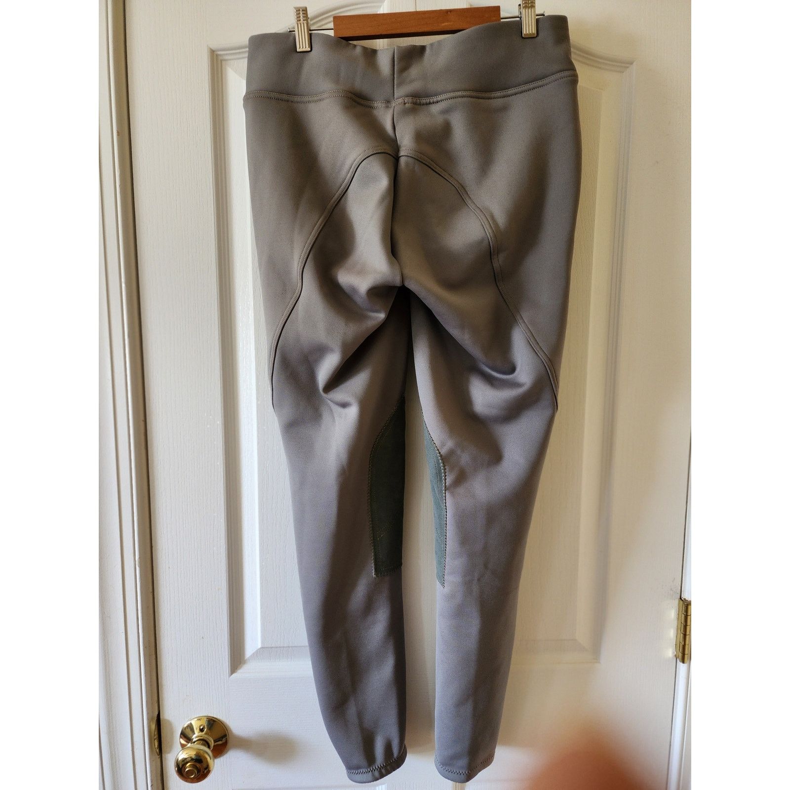 Other Horze Active Women's Fleece Lined Riding Tights Size 32 Gray Size 32" / US 10 / IT 46 - 2 Thumbnail