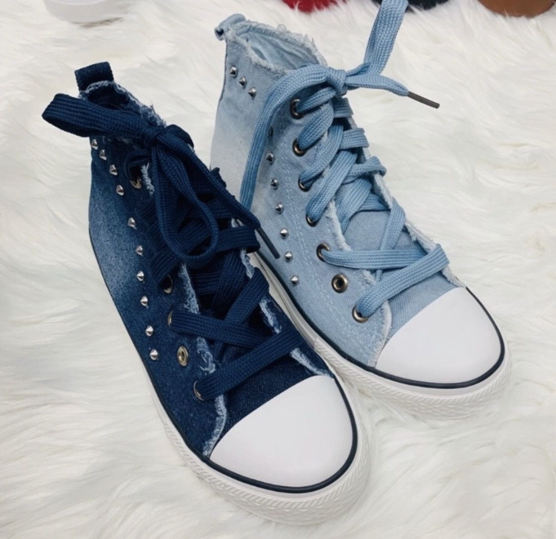 Other DARK DENIM STUDDED HIGH TOPS SNEAKERS Size US 10 / IT 40 - 1 Thumbnail