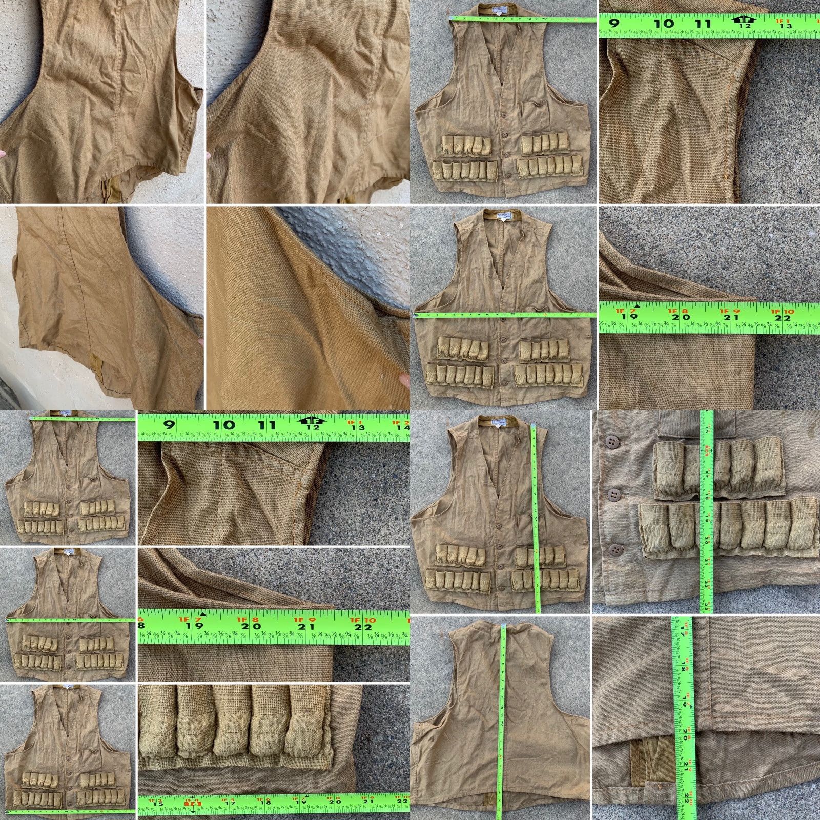 Sears VINTAGE Sears, Roebuck and Co Hunting Vest Shirt Mens 46 Beige Outdoor 90s Hunters Size US S / EU 44-46 / 1 - 8 Thumbnail
