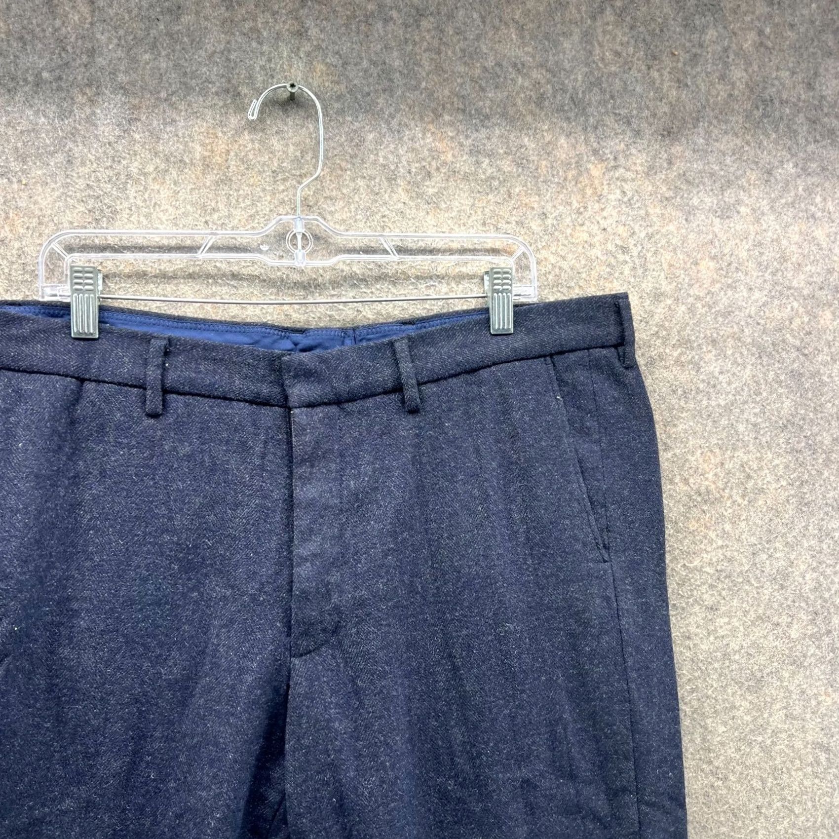 J.Crew J.Crew Dress Pants Men 36x32 Navy Blue Wool Blend Slim Fit Classic Trousers Dress Pants Slim Navy Blue Wool Men 36x32 Mens Pants 36 Inseam 32in Size US 36 / EU 52 - 5 Thumbnail