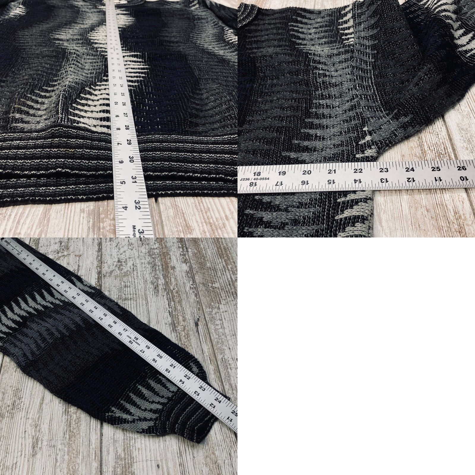 Vintage VINTAGE Evoluzione Sweater Mens Large Black Gray Grandpa Wool Blend Italy 7402 Size US L / EU 52-54 / 3 - 8 Thumbnail