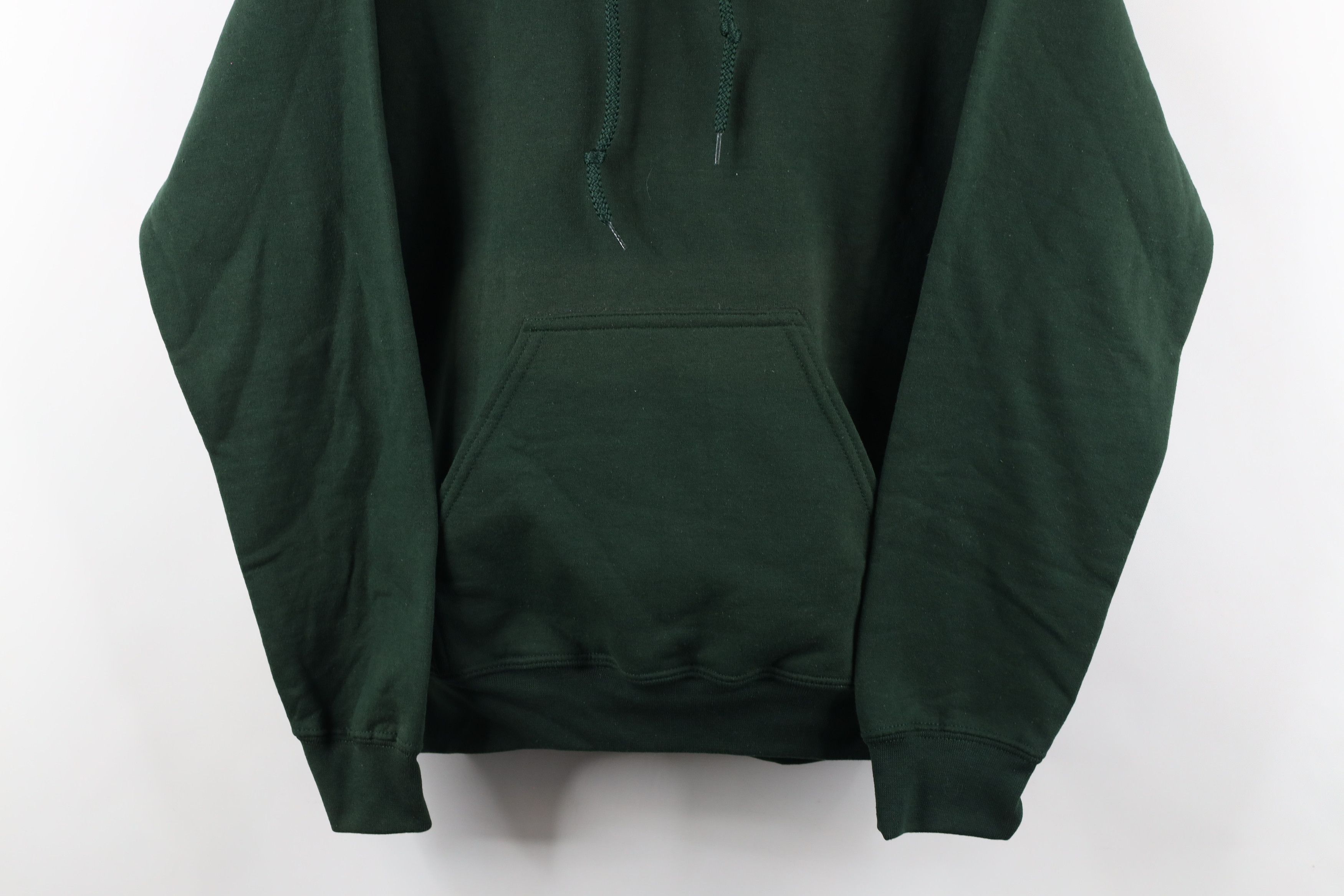 Vintage Vintage 90s Streetwear Blank Hoodie Sweatshirt Hunter Green Size US S / EU 44-46 / 1 - 3 Thumbnail