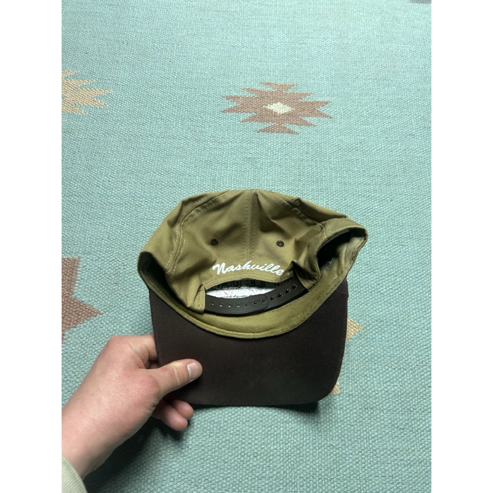 Apple VINTAGE Apple SnapBack Hat Cap Tennessee Brown Men Adjustable Brown Size ONE SIZE - 4 Thumbnail
