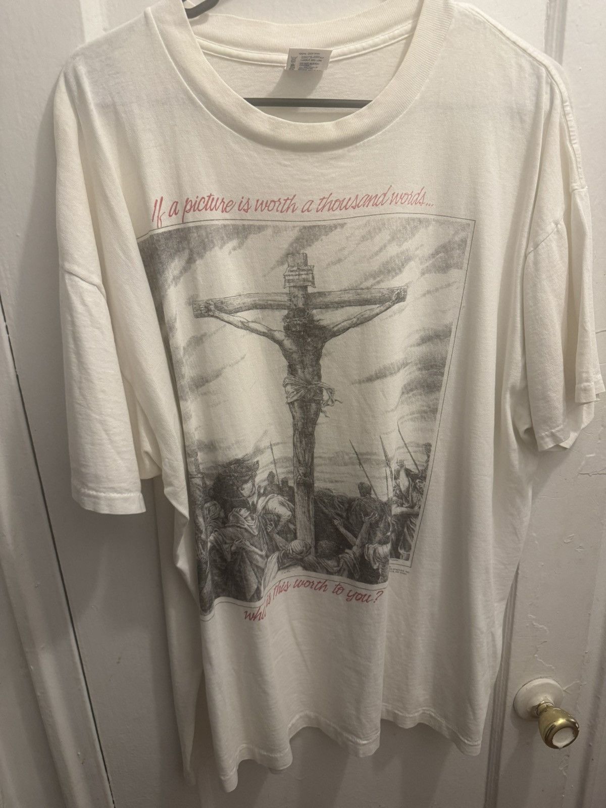 Vintage Vintage Jesus 90s tee Size US XXL / EU 58 / 5 - 1 Thumbnail