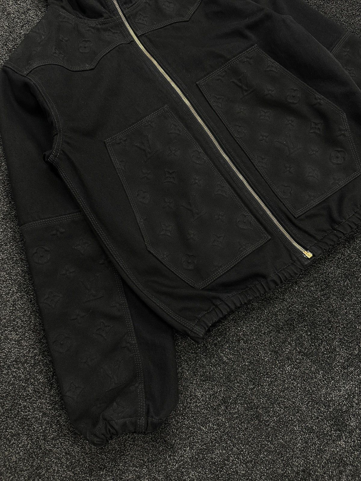 Louis Vuitton Louis Vuitton Denim Monogram Hooded Carpenter Jacket Black Size US S / EU 44-46 / 1 - 2 Thumbnail