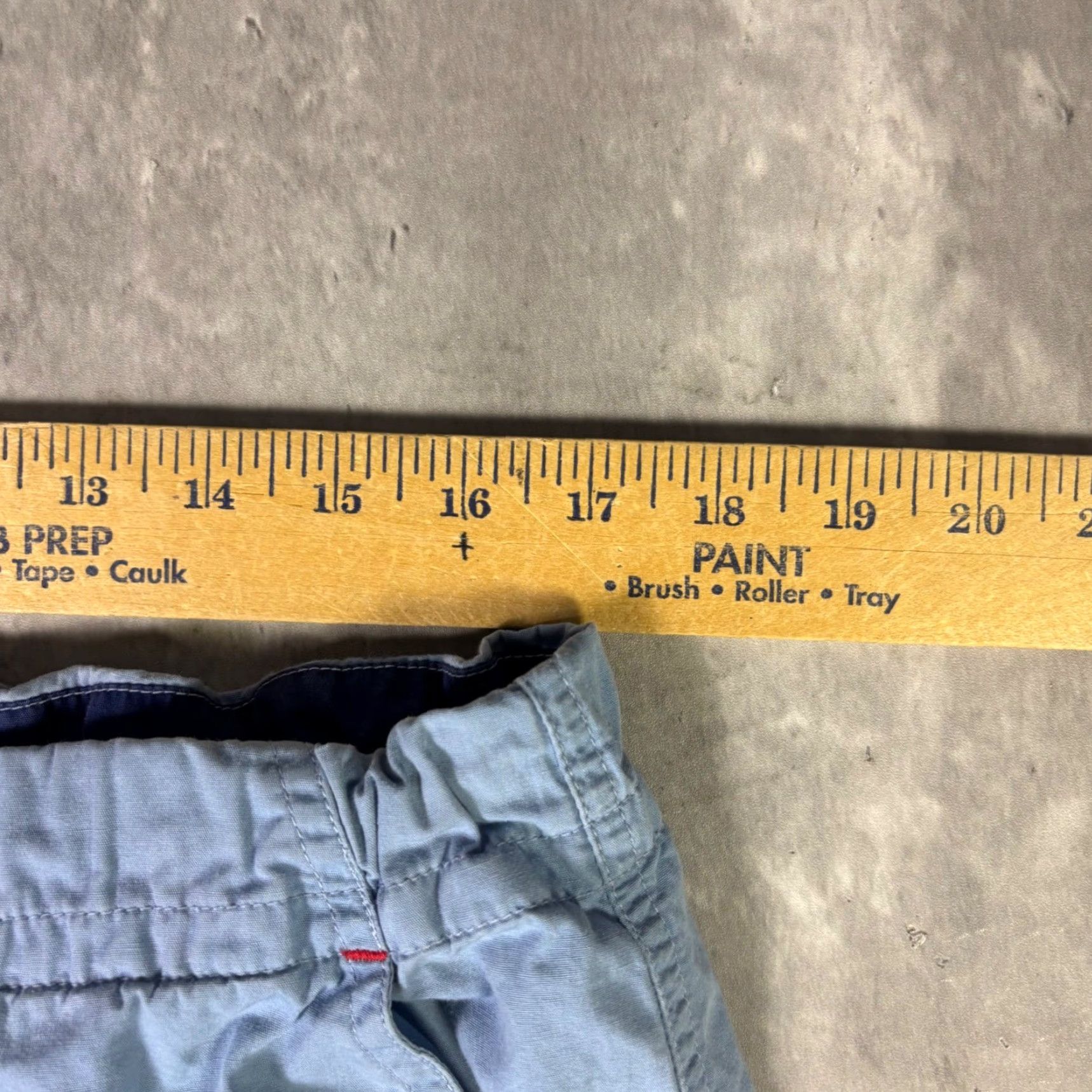 Abercrombie & Fitch Abercrombie & Fitch Cargo Pants L Men Blue Cotton Drawstring Elastic Waist Logo Patch Casual Pants Size US 33 - 3 Thumbnail