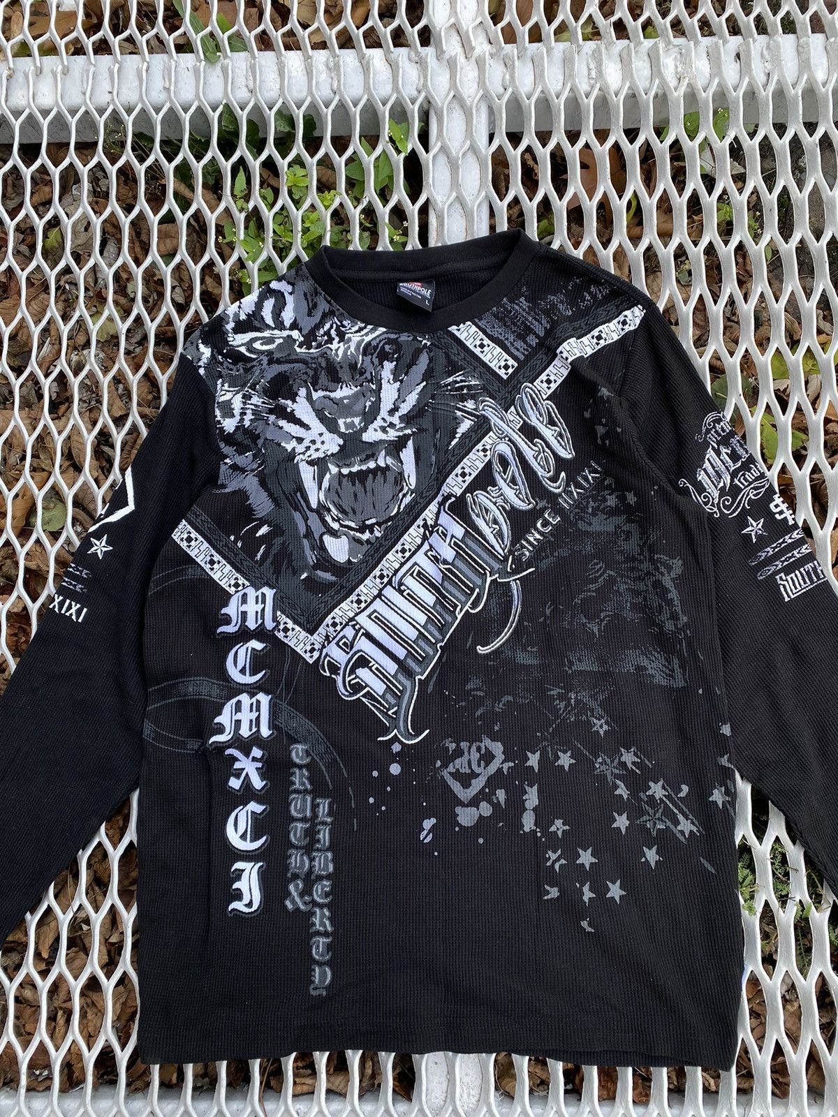 Affliction Vintage South Pole Tiger Longsleeve Size US L / EU 52-54 / 3 - 2 Thumbnail
