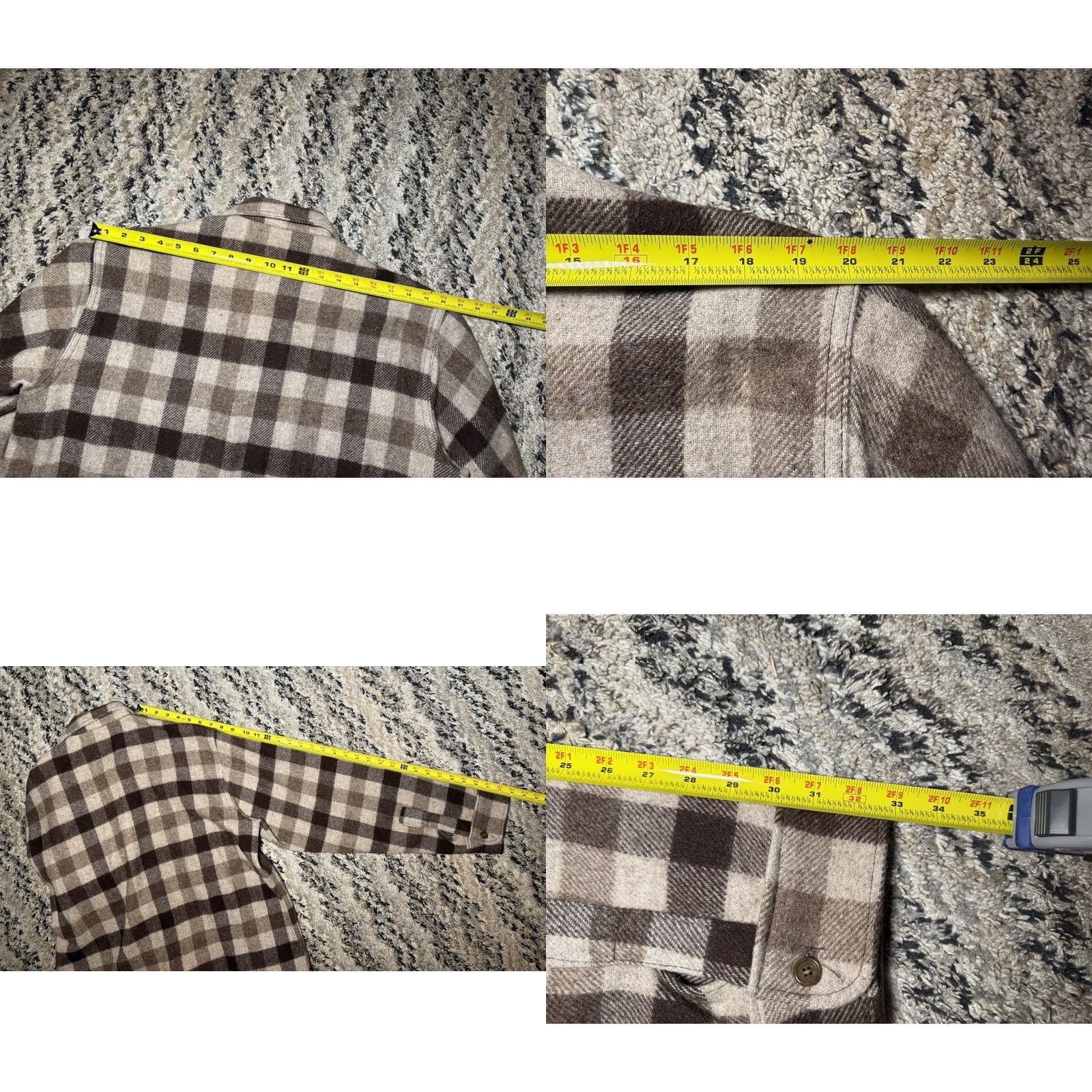 Vintage VINTAGE Woolrich Lumberjack Buffalo Plaid Button-Up Shirt Shacket Large Brown Tan 70s Mens L Size US L / EU 52-54 / 3 - 8 Thumbnail