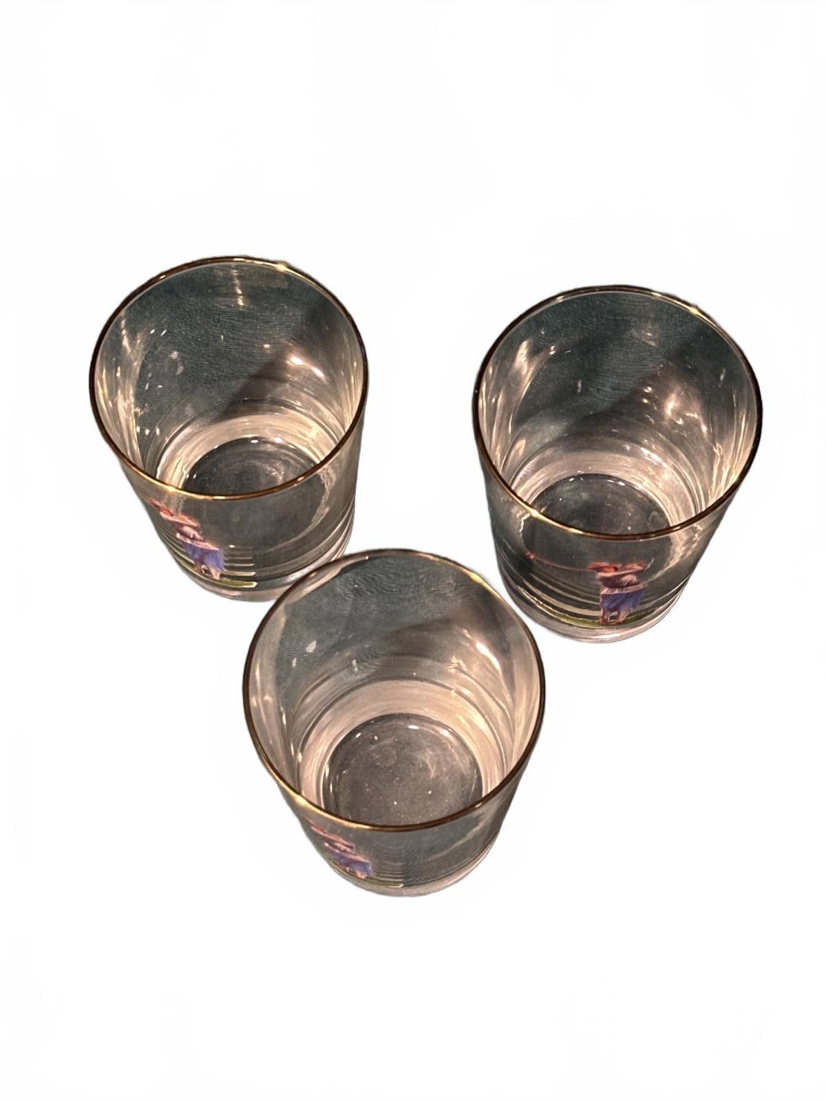 Other [3] Vintage Lady Golfer Glasses x Highball Whiskey Rare Gold Size ONE SIZE - 2 Thumbnail