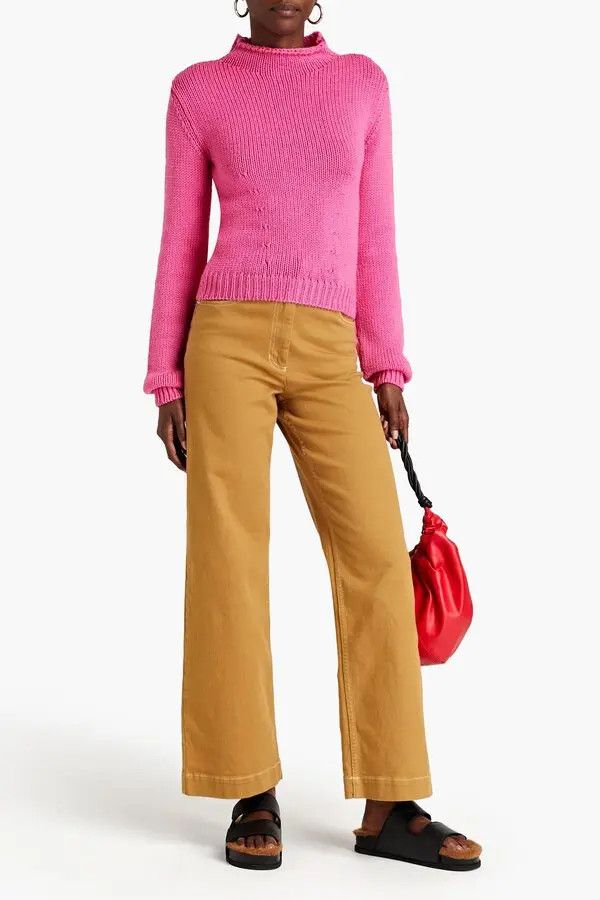 Marni o1y1125 Mockneck Sweater in Fuchsia Size XS / US 0-2 / IT 36-38 - 2 Thumbnail