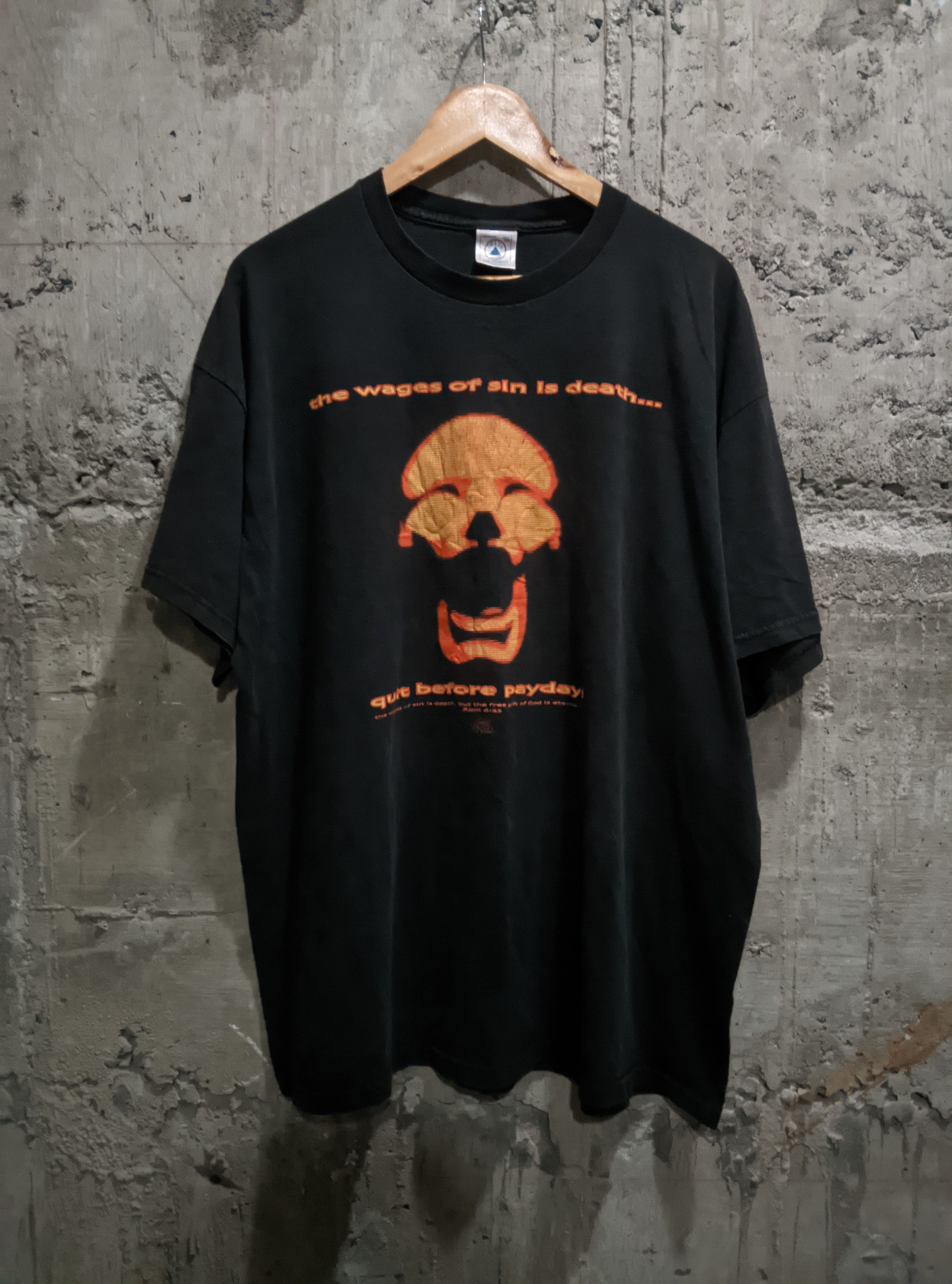 Vintage Vintage 90s bible the wage of sin is death Jesús doom Size US XXL / EU 58 / 5 - 1 Thumbnail