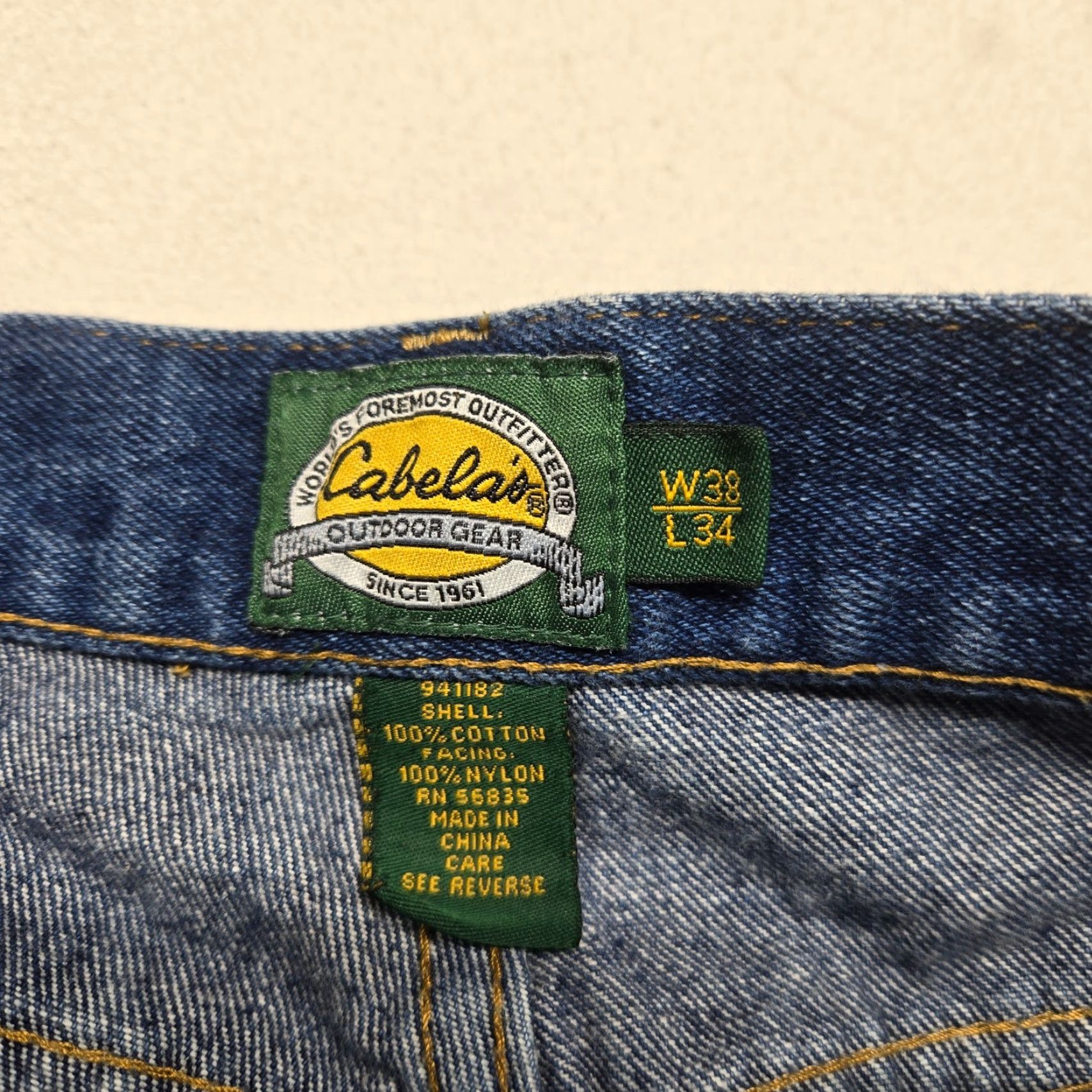 Vintage VINTAGE Cabela's Denim Jeans Pants 38x34 Men Outdoor Hunting Casual Blue 90s Size US 38 / EU 54 - 3 Thumbnail