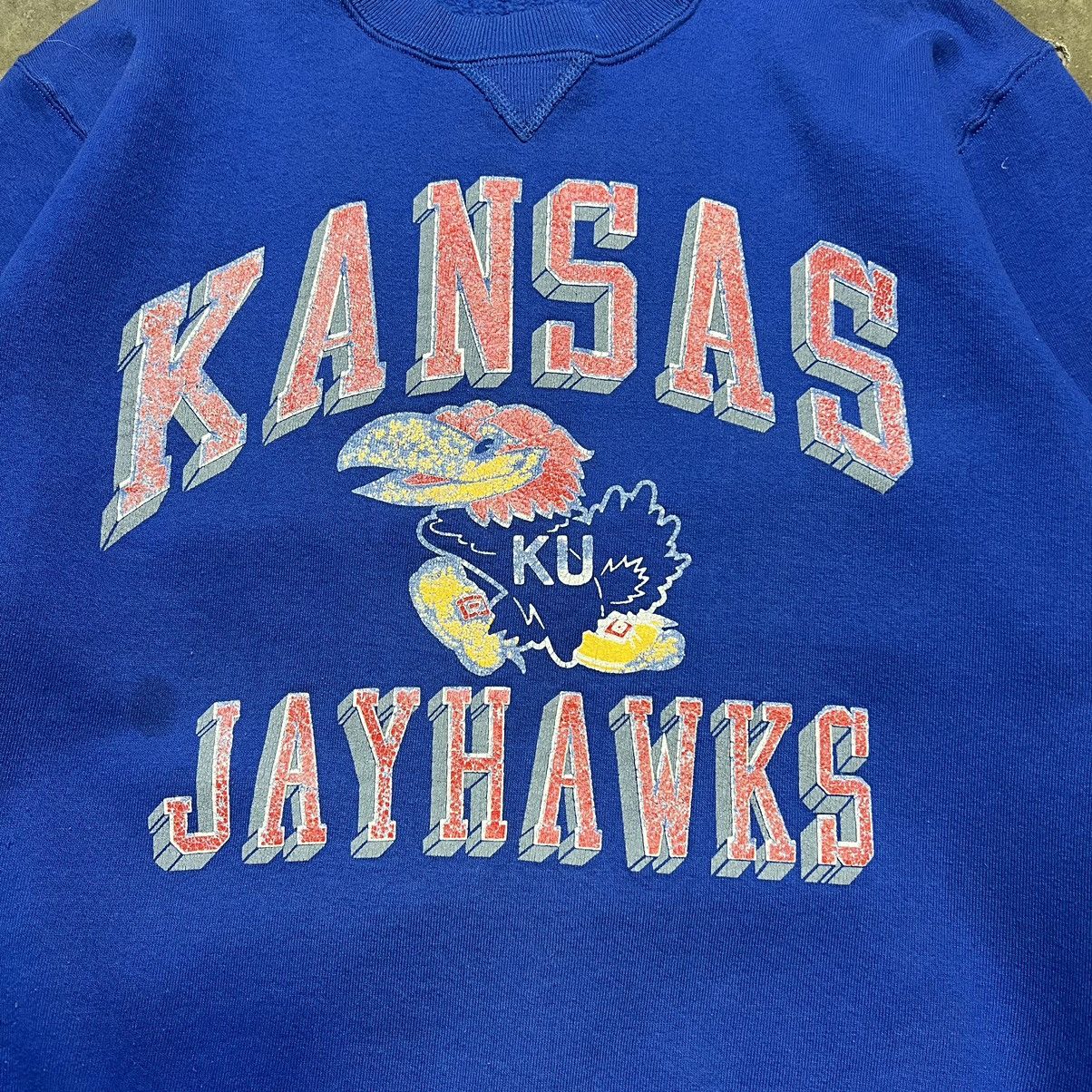 NCAA × Russell Athletic × Vintage Vintage Kansas Jayhawks Russell Athletic Crewneck Sweatshirt Size US S / EU 44-46 / 1 - 5 Thumbnail