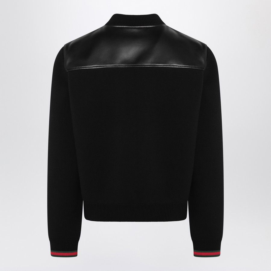 Gucci o1d2blof0325 Bomber Leather Jacket in Black Size US M / EU 48-50 / 2 - 2 Thumbnail