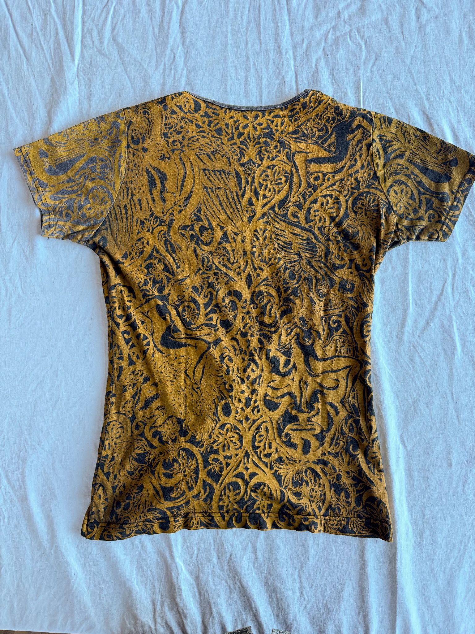 Marjan Pejoski Vintage Marjan Pejoski Gold Floral Overprint top Size M / US 6-8 / IT 42-44 - 4 Thumbnail