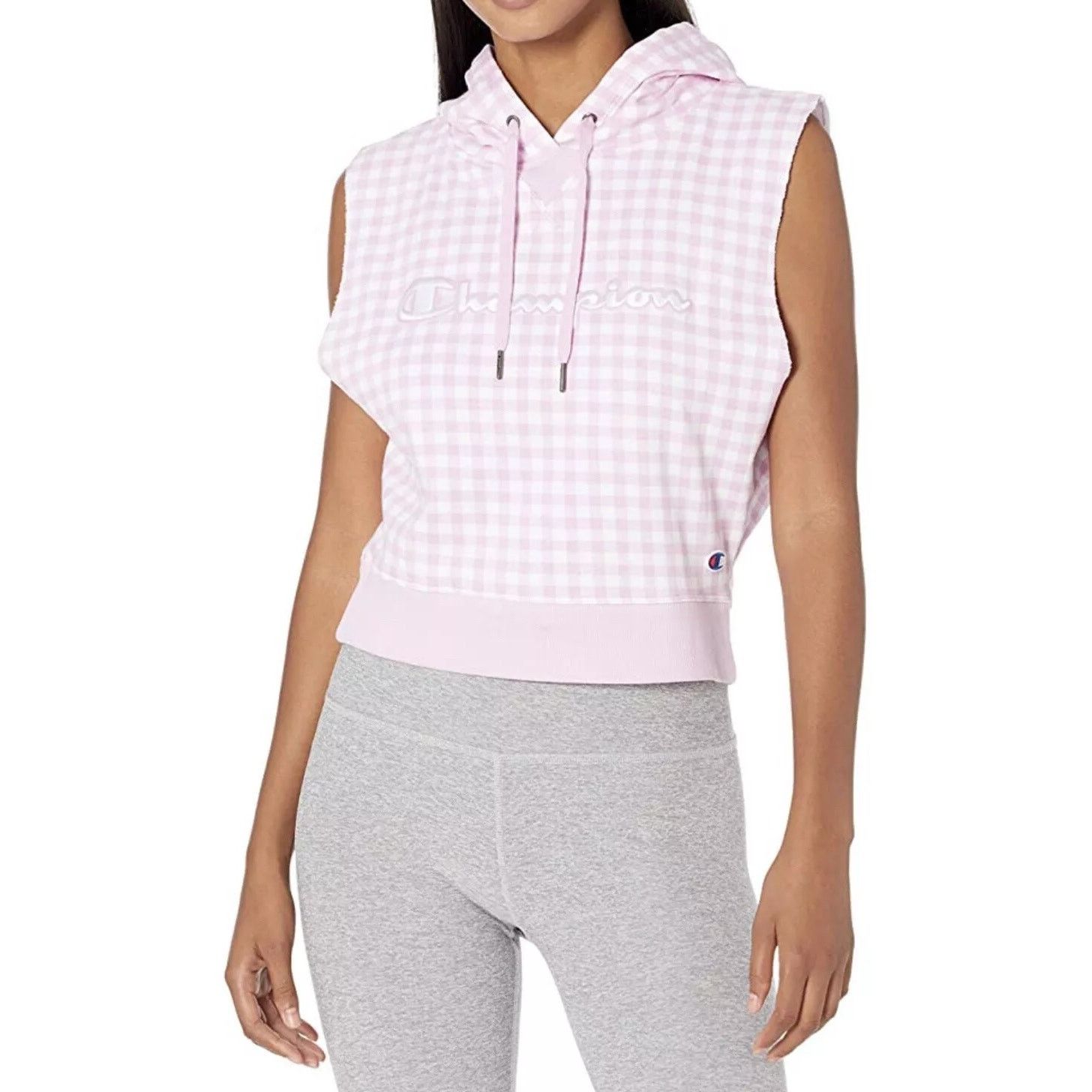 Champion Champion Campus French Terry Hoodie Pink Gingham Womens M Size M / US 6-8 / IT 42-44 - 7 Thumbnail