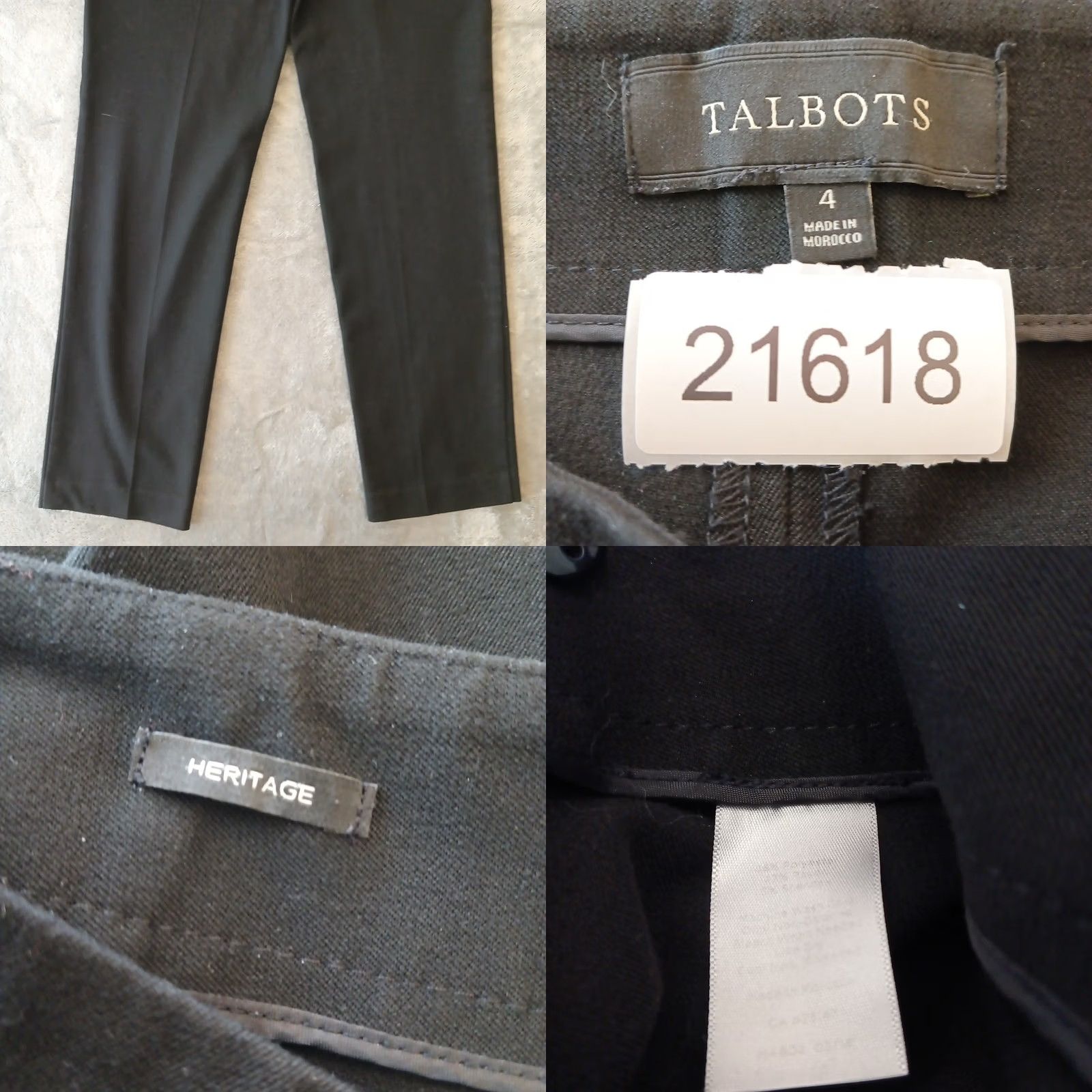 Talbots Talbots Heritage Dress Pants Womens Size 4 Black Side Zip 28x30 Mid Rise PantsMens Womens Girls Size 27" / US 4 / IT 40 - 8 Thumbnail