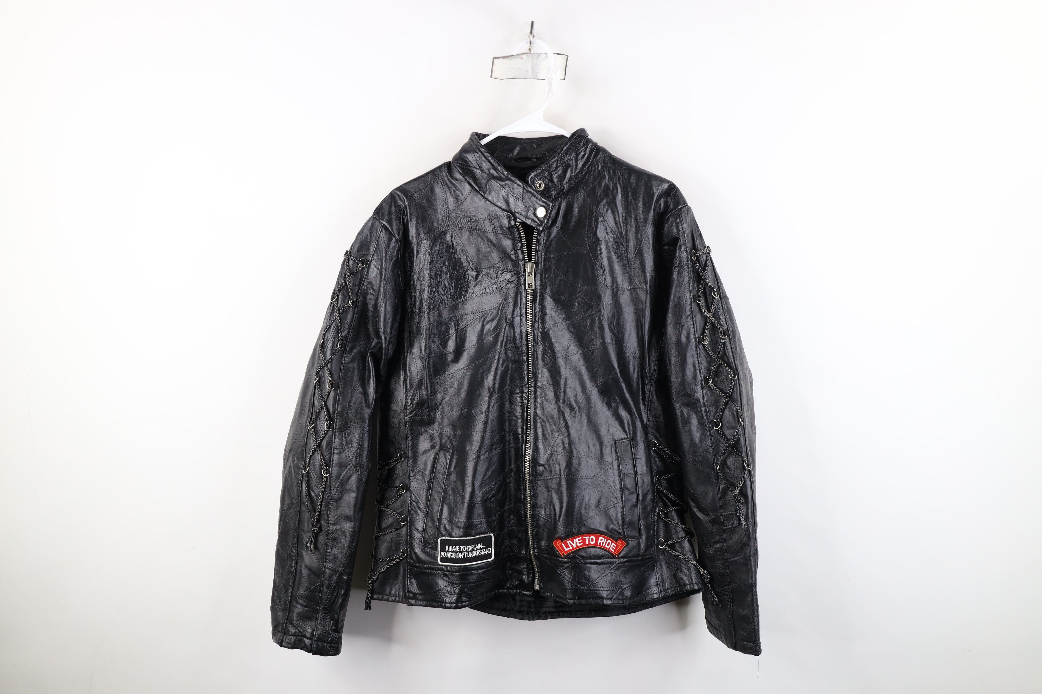 Vintage Vintage 90s Buffalo Leather Motorcycle Cafe Racer Jacket Size US L / EU 52-54 / 3 - 1 Thumbnail