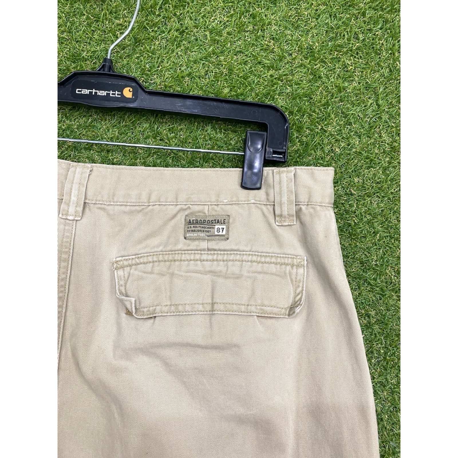 Vintage VINTAGE Aéropostale Cargo Pants Mens 36x30 Baggy Loose Wide Leg Y2K Beige 90s Grunge Size US 36 / EU 52 - 3 Thumbnail
