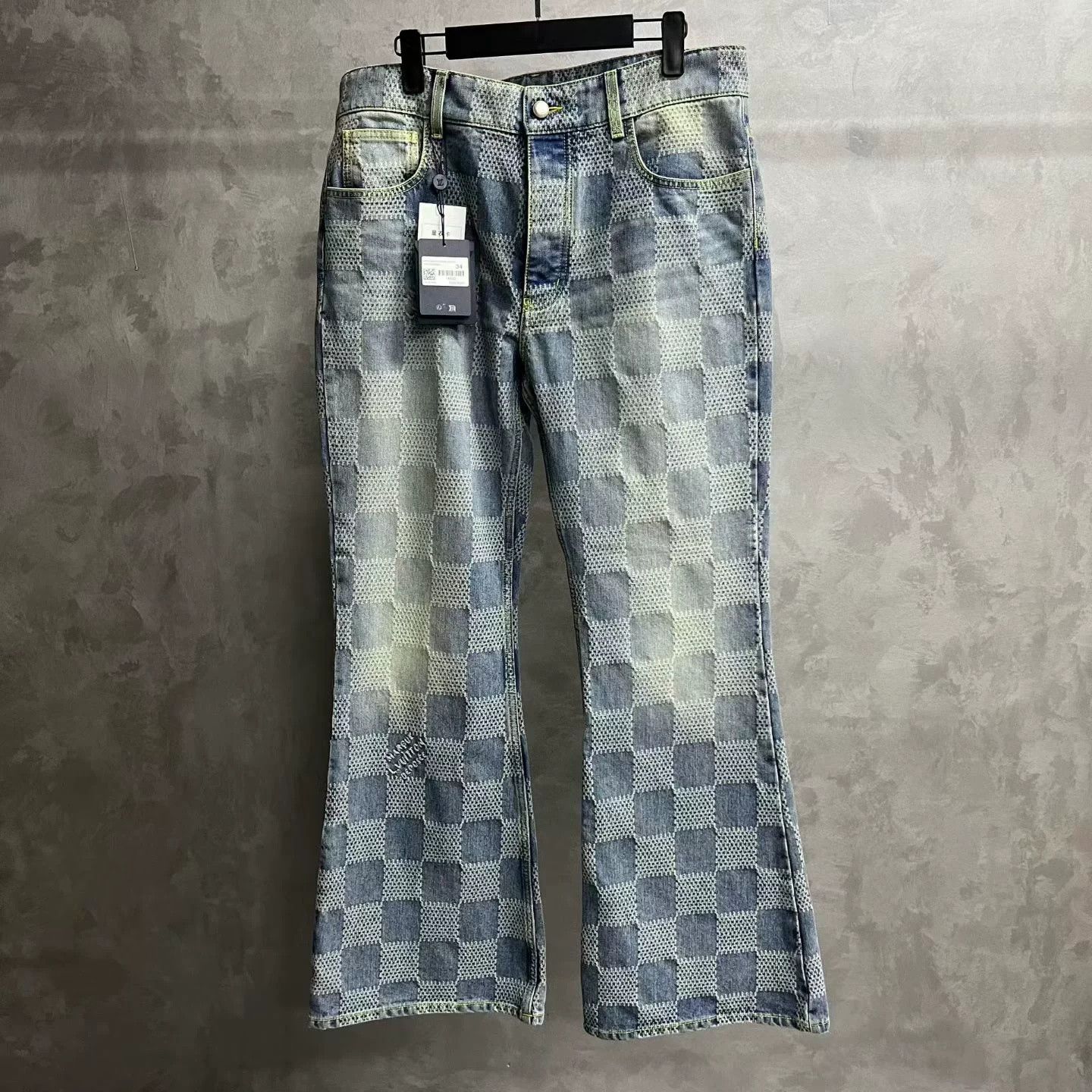 Louis Vuitton Louis Vuitton Blue Check Straight Jeans Size US 28 / EU 44 - 1 Thumbnail
