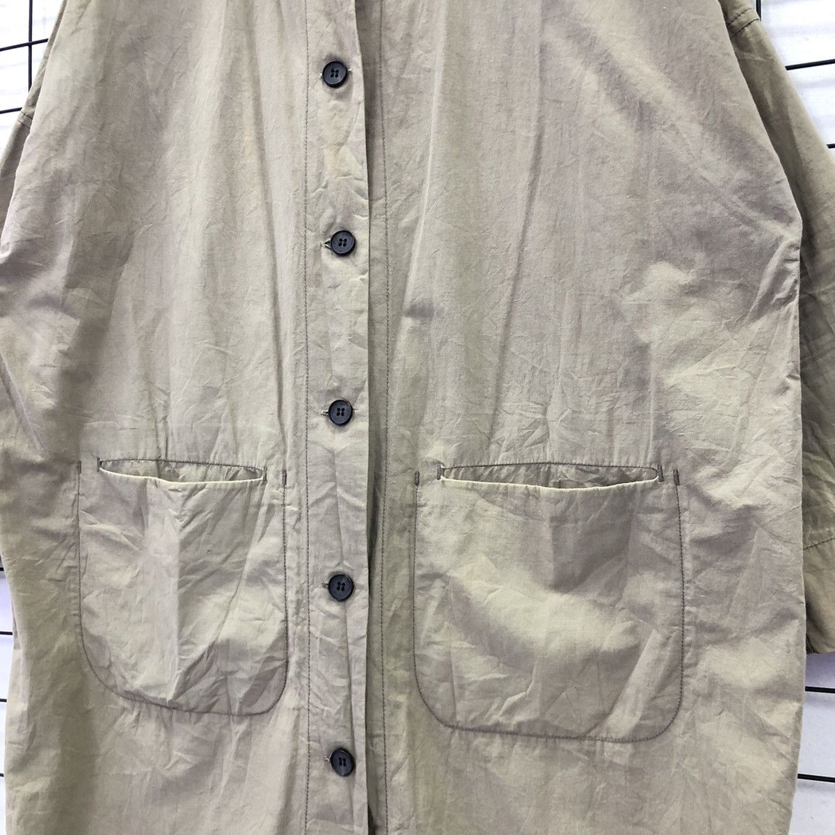 Japanese Brand Pual Ce Cin Nippon Made Outerwear Non Collar Long Coat Size US L / EU 52-54 / 3 - 10 Thumbnail