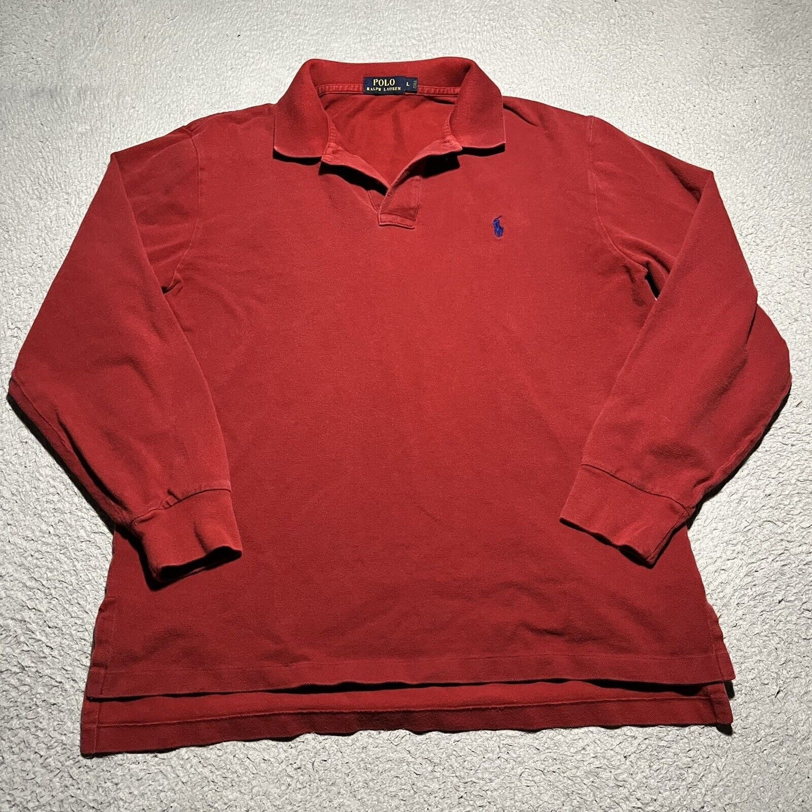 Abu Garcia - Large Red Vintage Fishing Polo Shirt