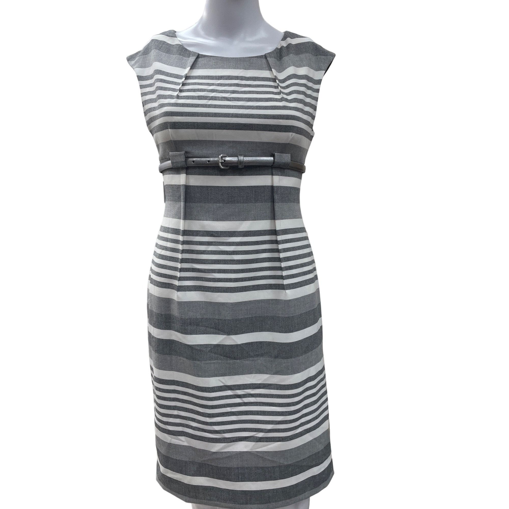 Calvin Klein Calvin Klein Women's Gray and White Striped Dress, Size 2P S Size XS / US 0-2 / IT 36-38 - 1 Thumbnail